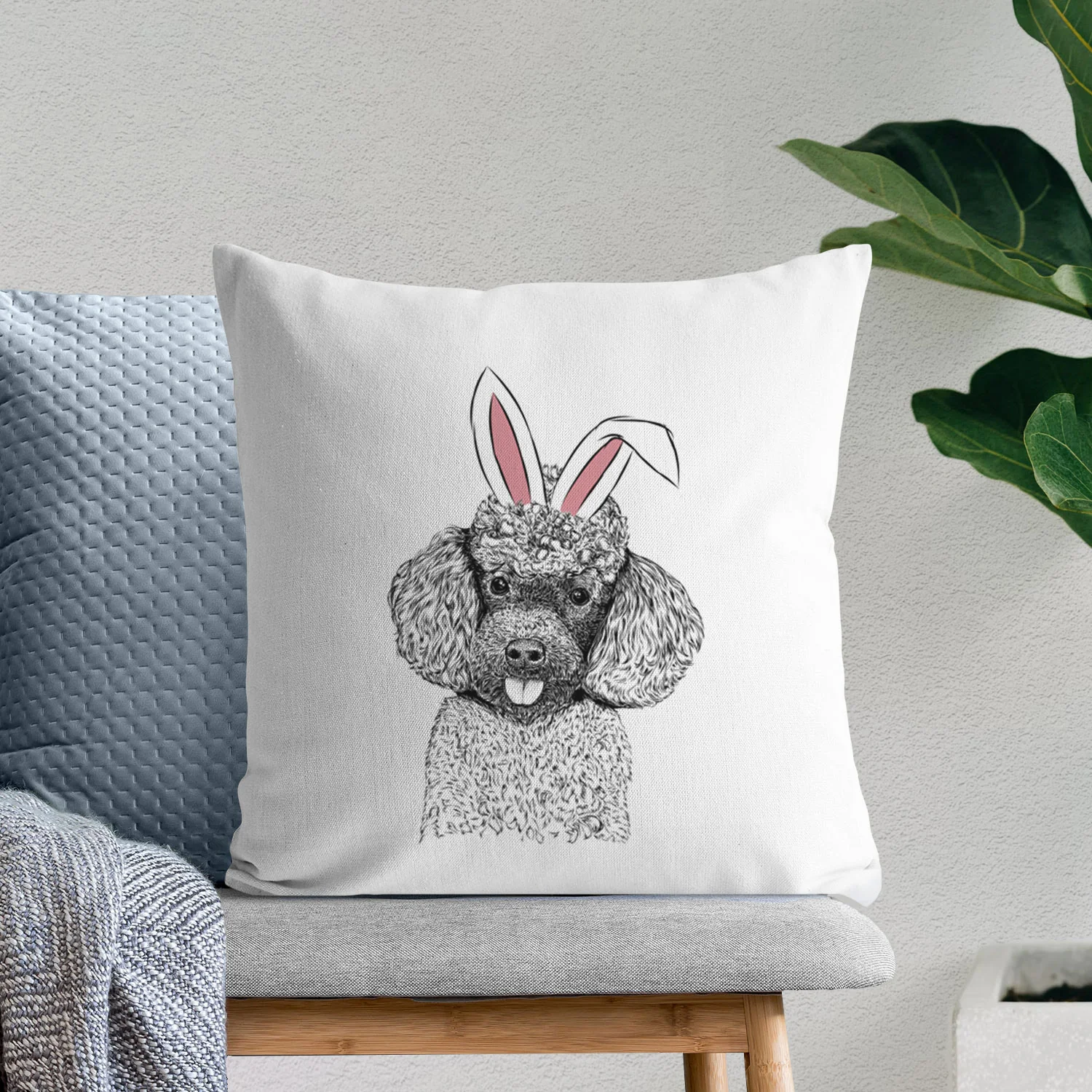 George the Toy Poodle - Throw Pillow Cover - Image 11