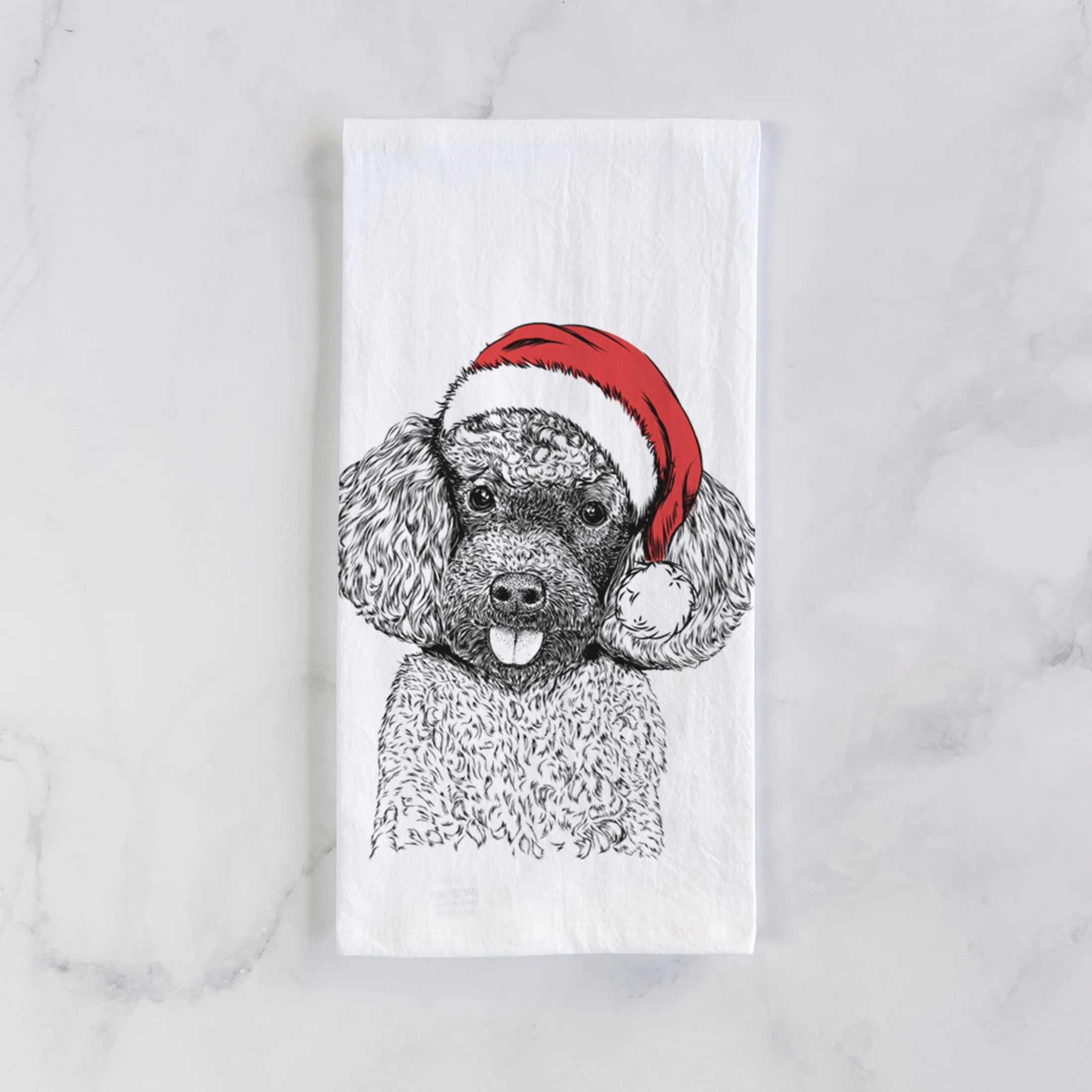 George the Toy Poodle Tea Towel - Image 2