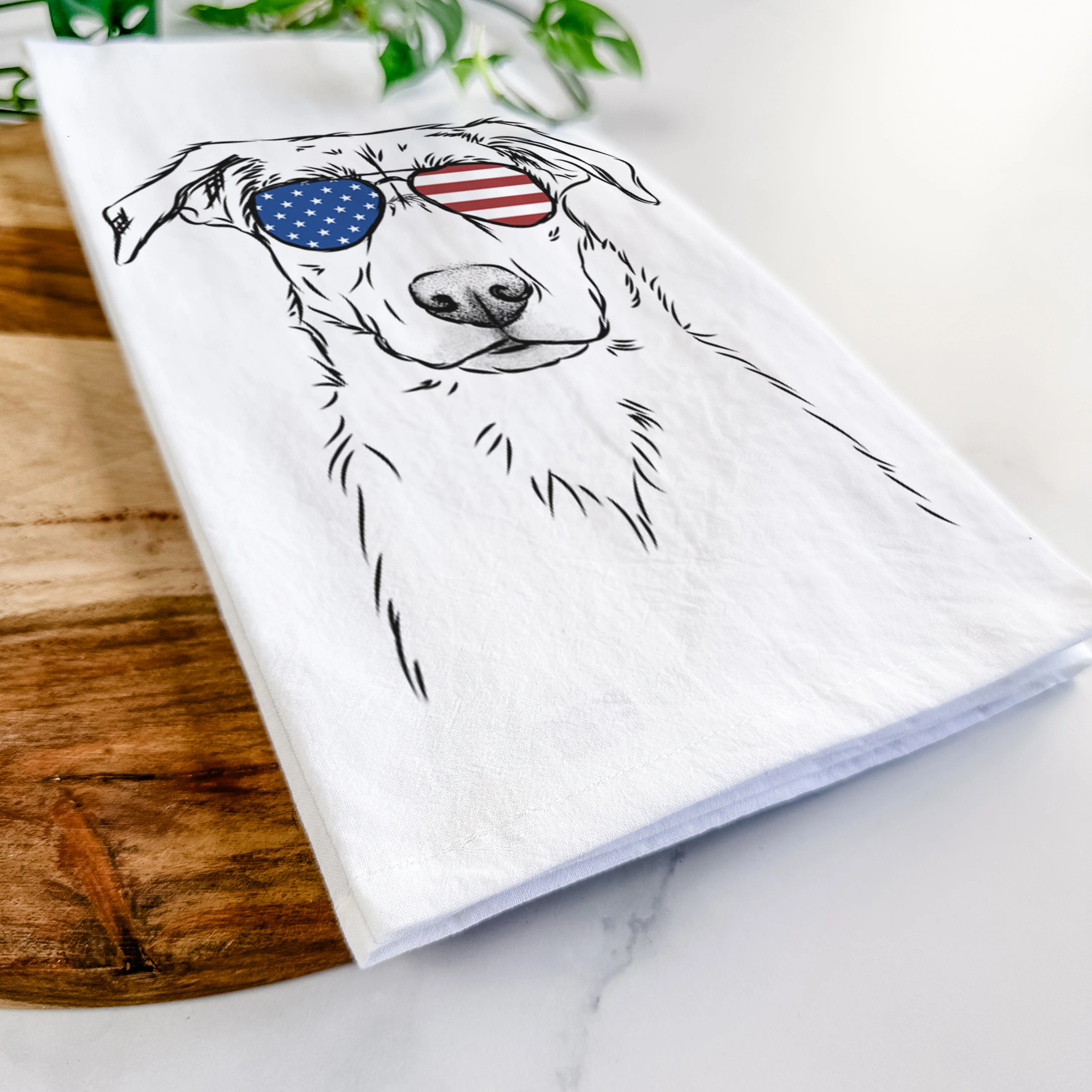 Peanut the Lab Mix Tea Towel - Image 12