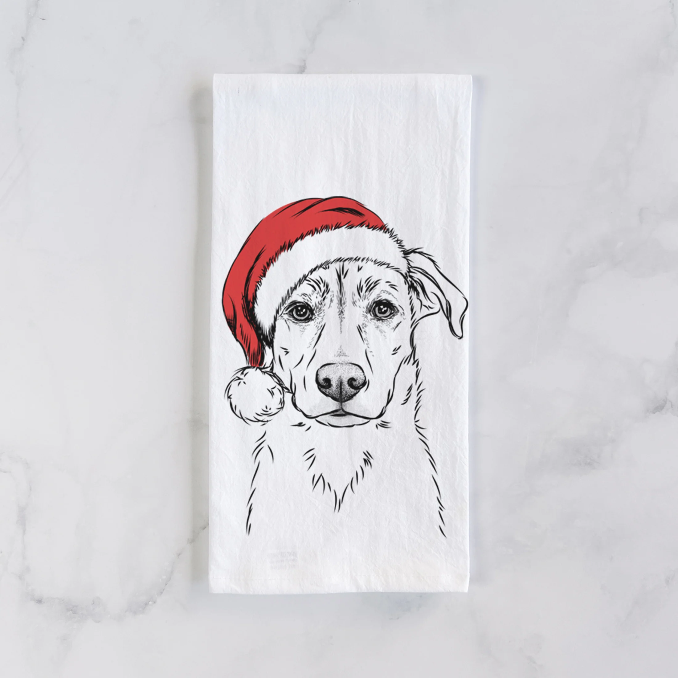 Peanut the Lab Mix Tea Towel - Image 2