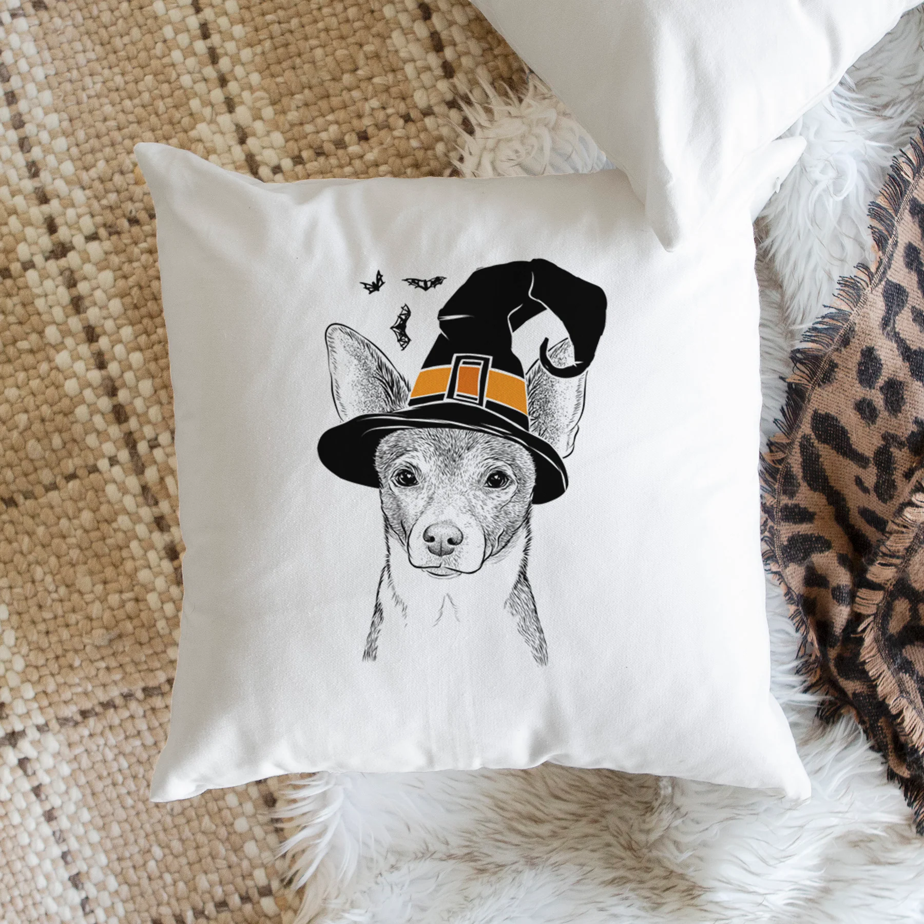 Peanut the Chihuahua - Throw Pillow Cover - Image 2