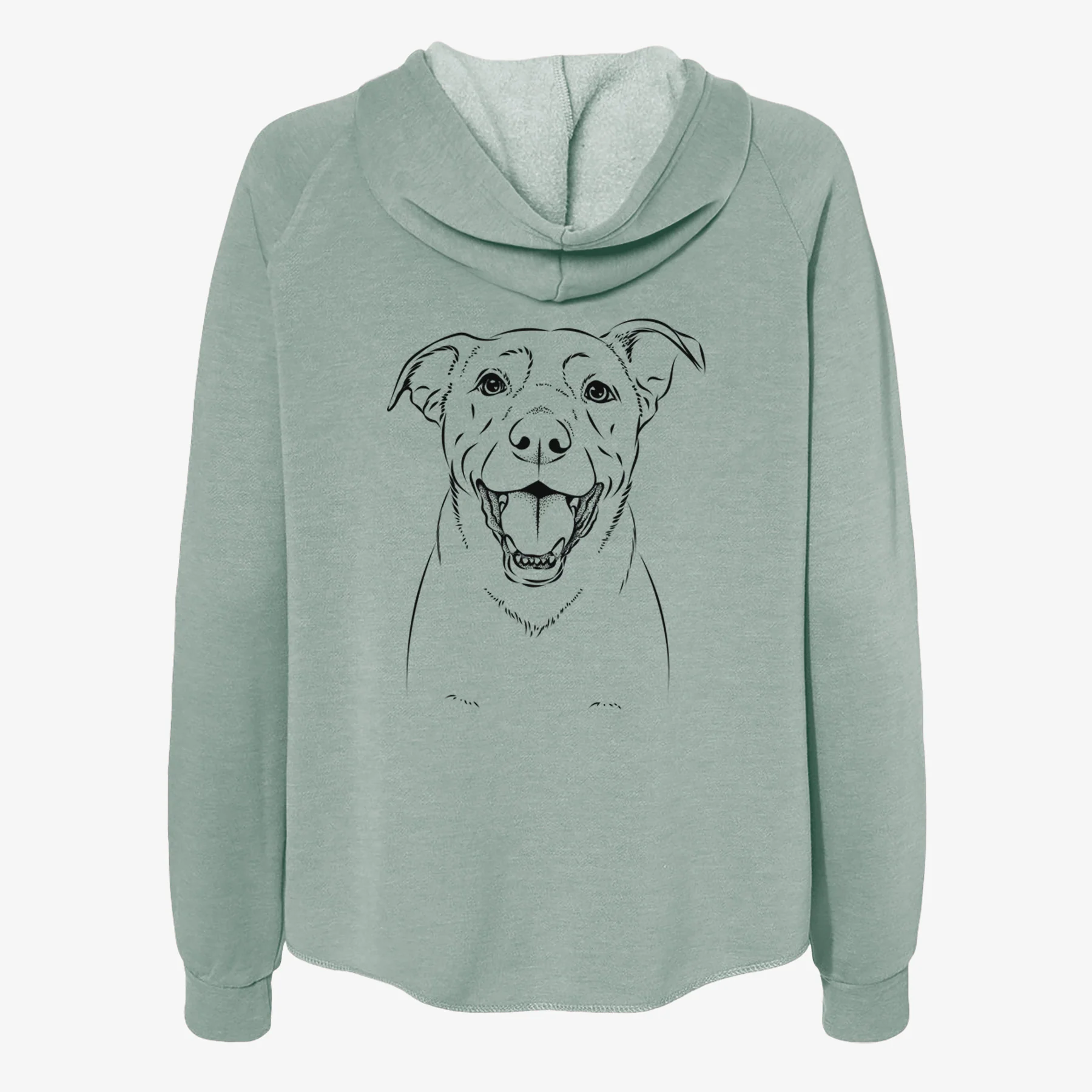 Pele the Lab Mix - Women's Cali Wave Zip-Up Sweatshirt - Image 4