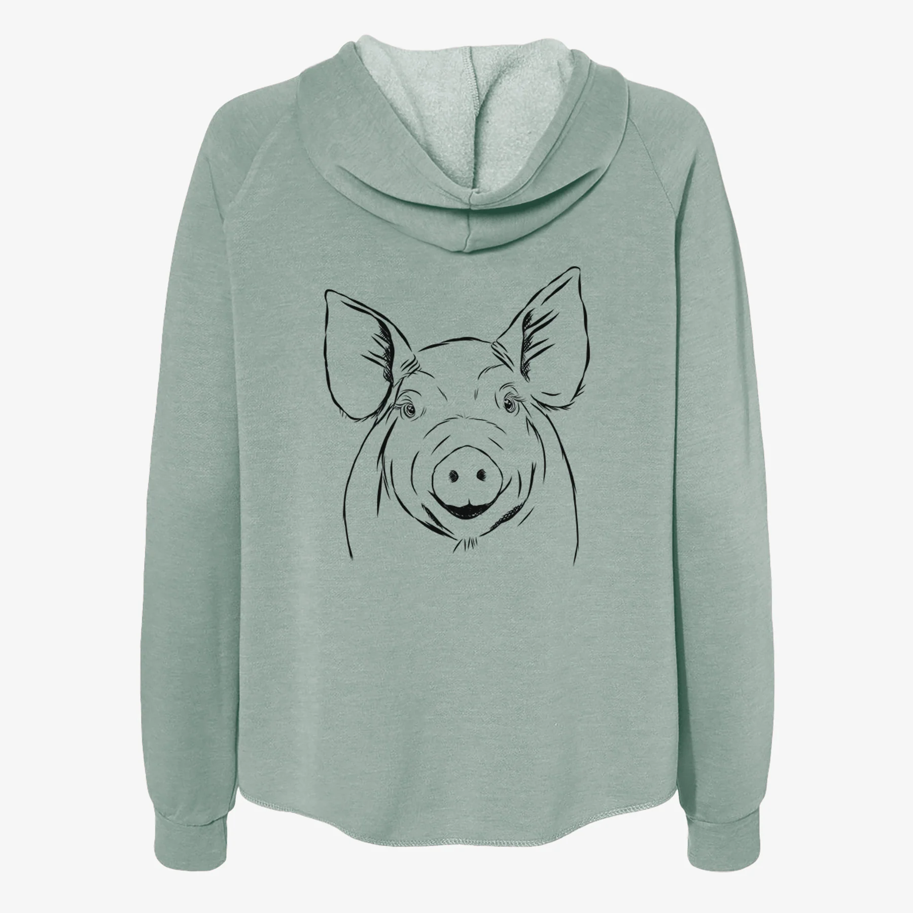Perry the Pig - Women's Cali Wave Zip-Up Sweatshirt - Image 4