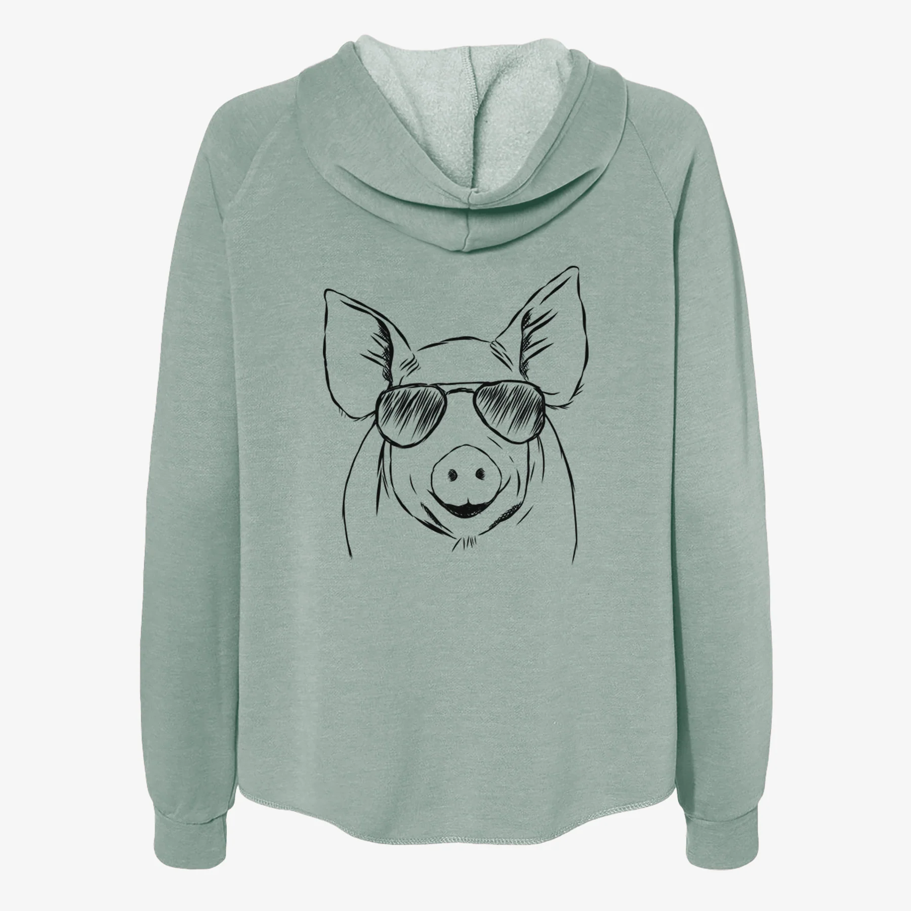 Perry the Pig - Women's Cali Wave Zip-Up Sweatshirt - Image 7