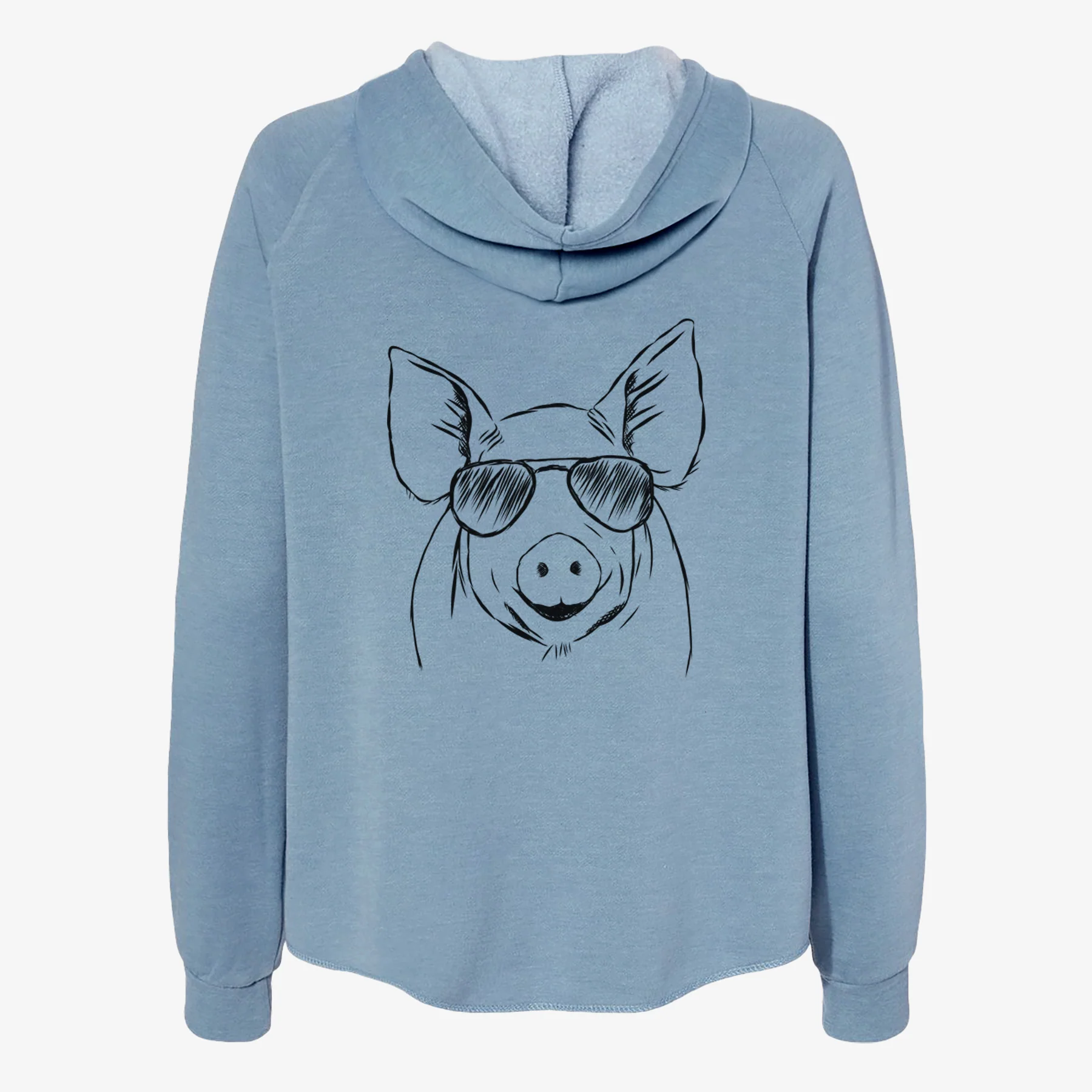 Perry the Pig - Women's Cali Wave Zip-Up Sweatshirt - Image 9