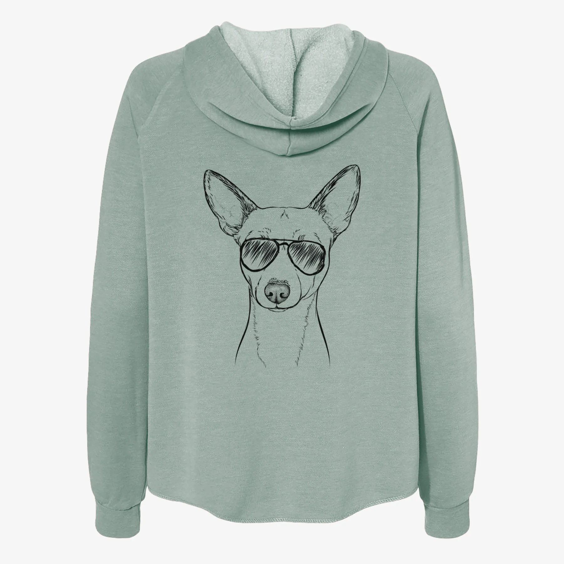 Perry the Portuguese Podengo - Women's Cali Wave Zip-Up Sweatshirt - Image 7