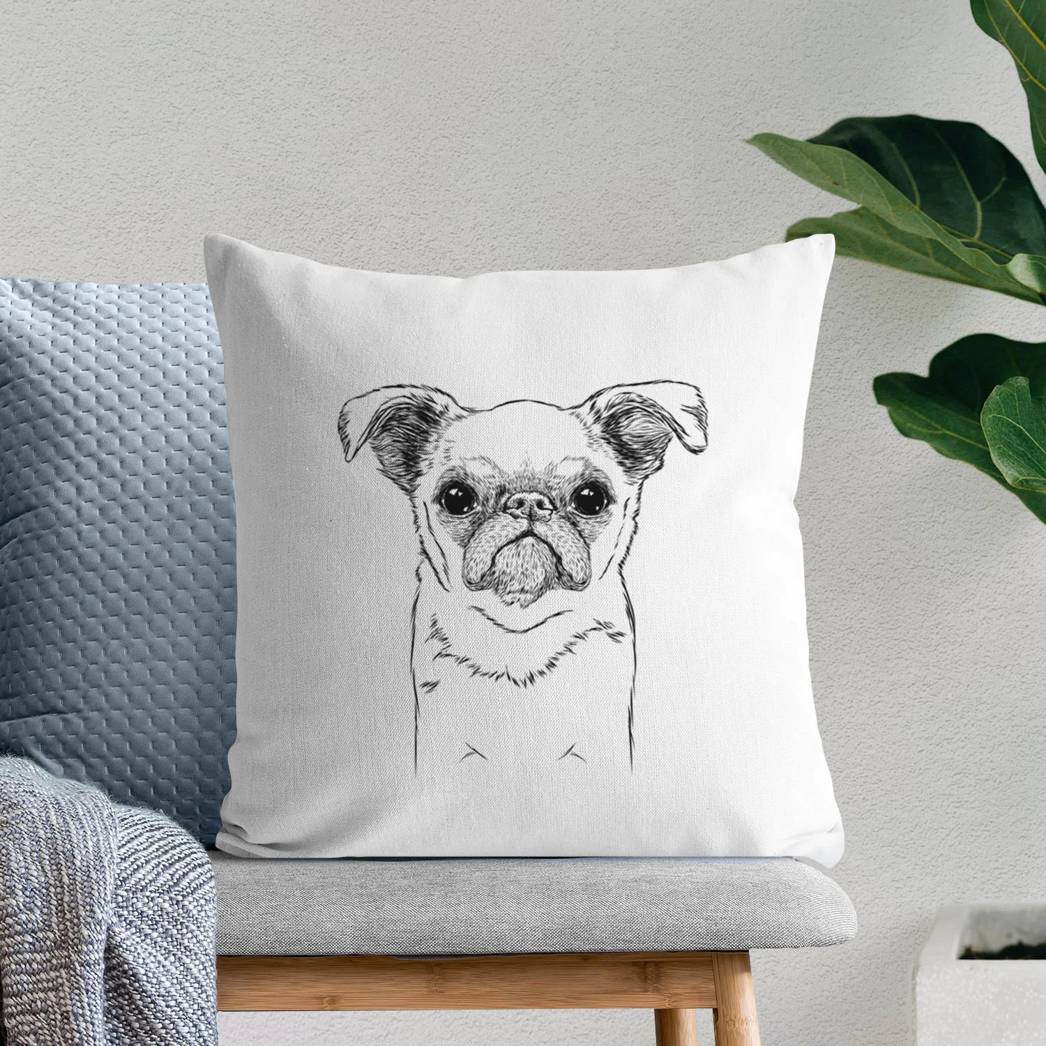 Petit Penny the Brussels Griffon - Throw Pillow Cover - Image 6