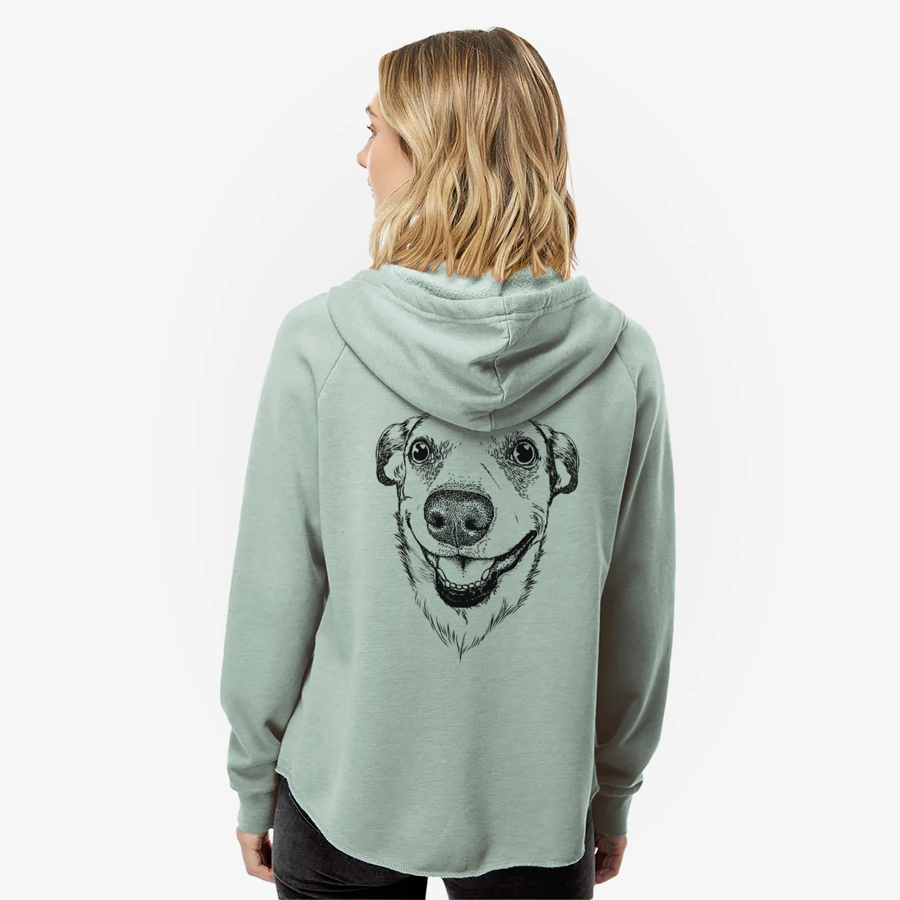 Petrah the Staffy Mix - Women's Cali Wave Zip-Up Sweatshirt - Image 2