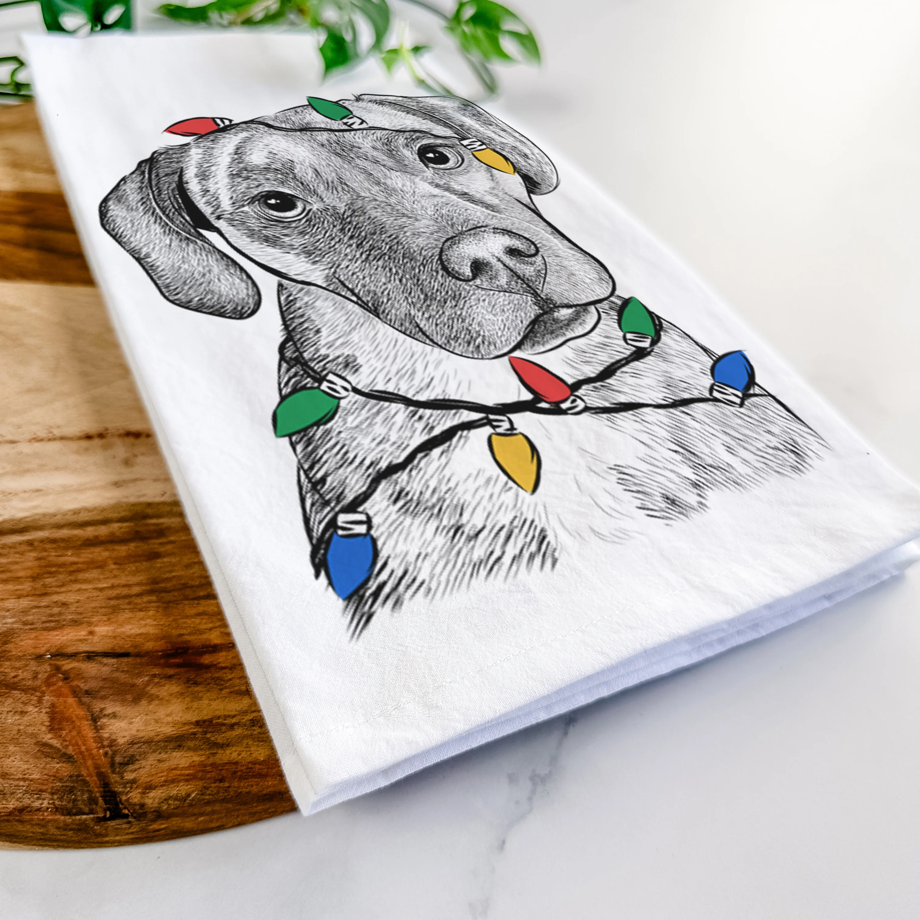 Peyton Manning the Beagle Bulldog Mix Tea Towel - Image 10