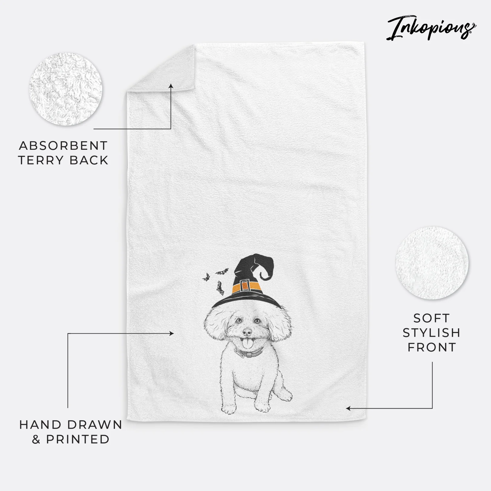 Peyton the Bichon Frise Premium Hand Towel - Image 19