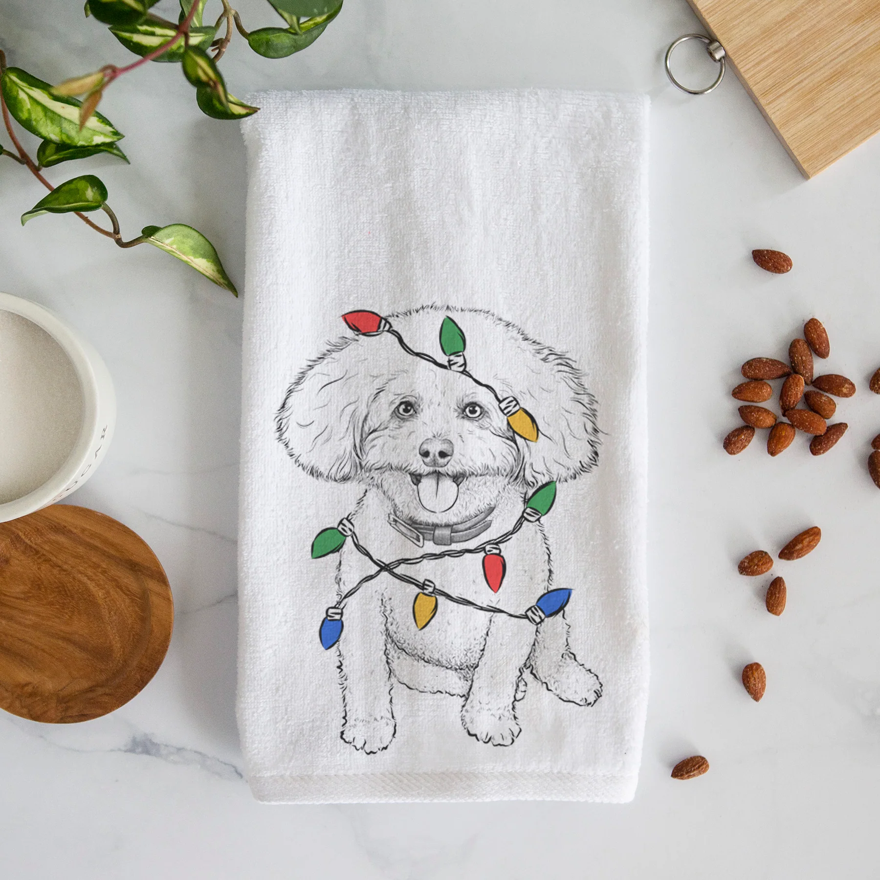 Peyton the Bichon Frise Premium Hand Towel - Image 5
