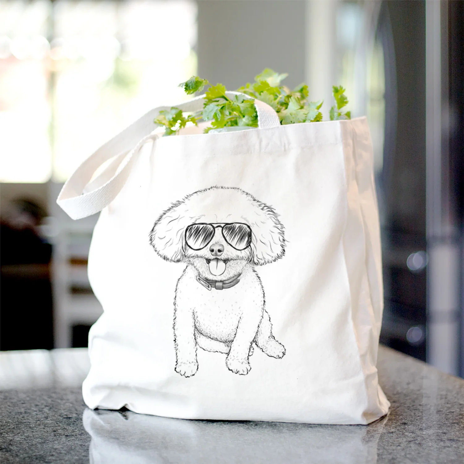 Peyton the Bichon Frise - Tote Bag - Image 2