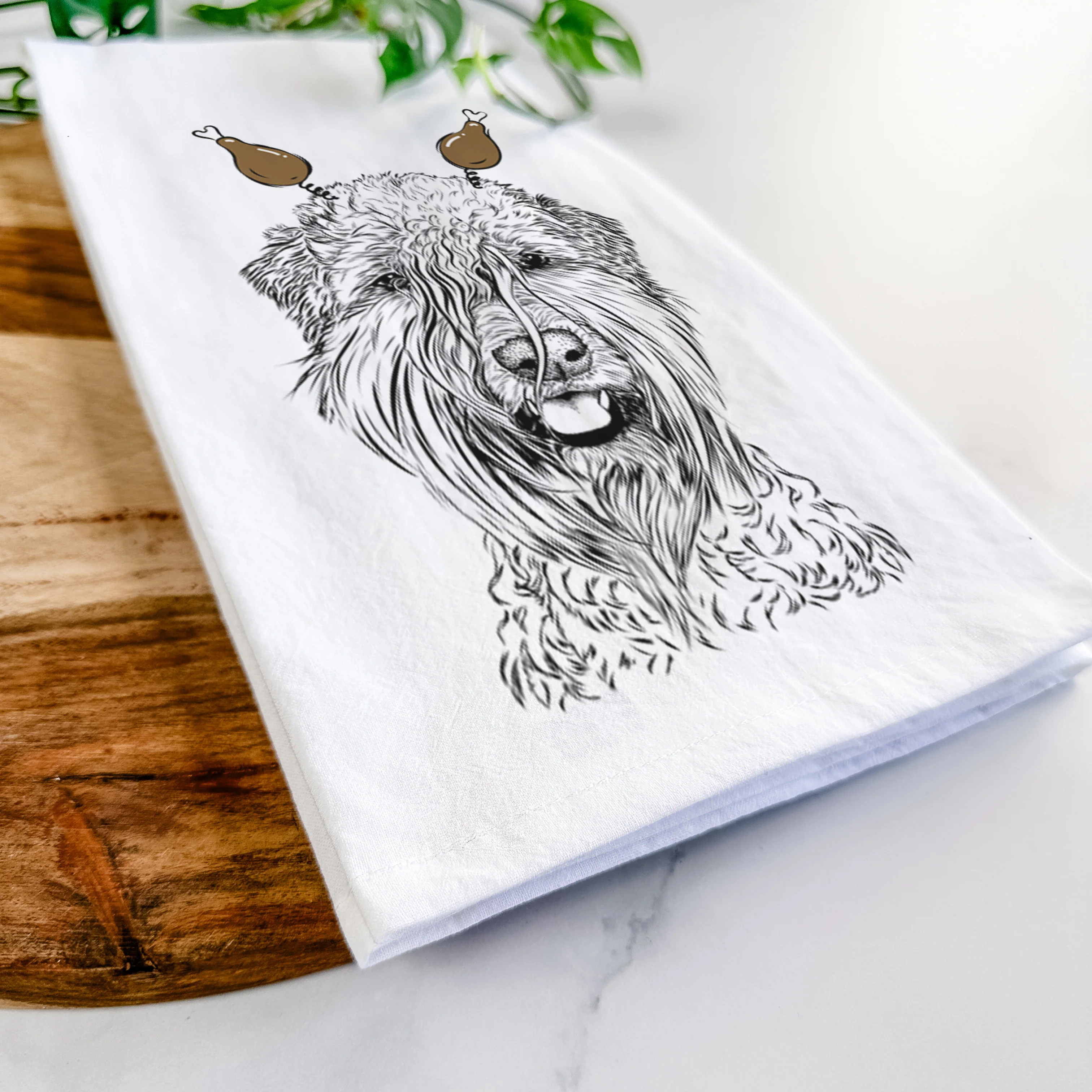 Pierre the Soft Coated Wheaten Terrier Tea Towel - Image 11
