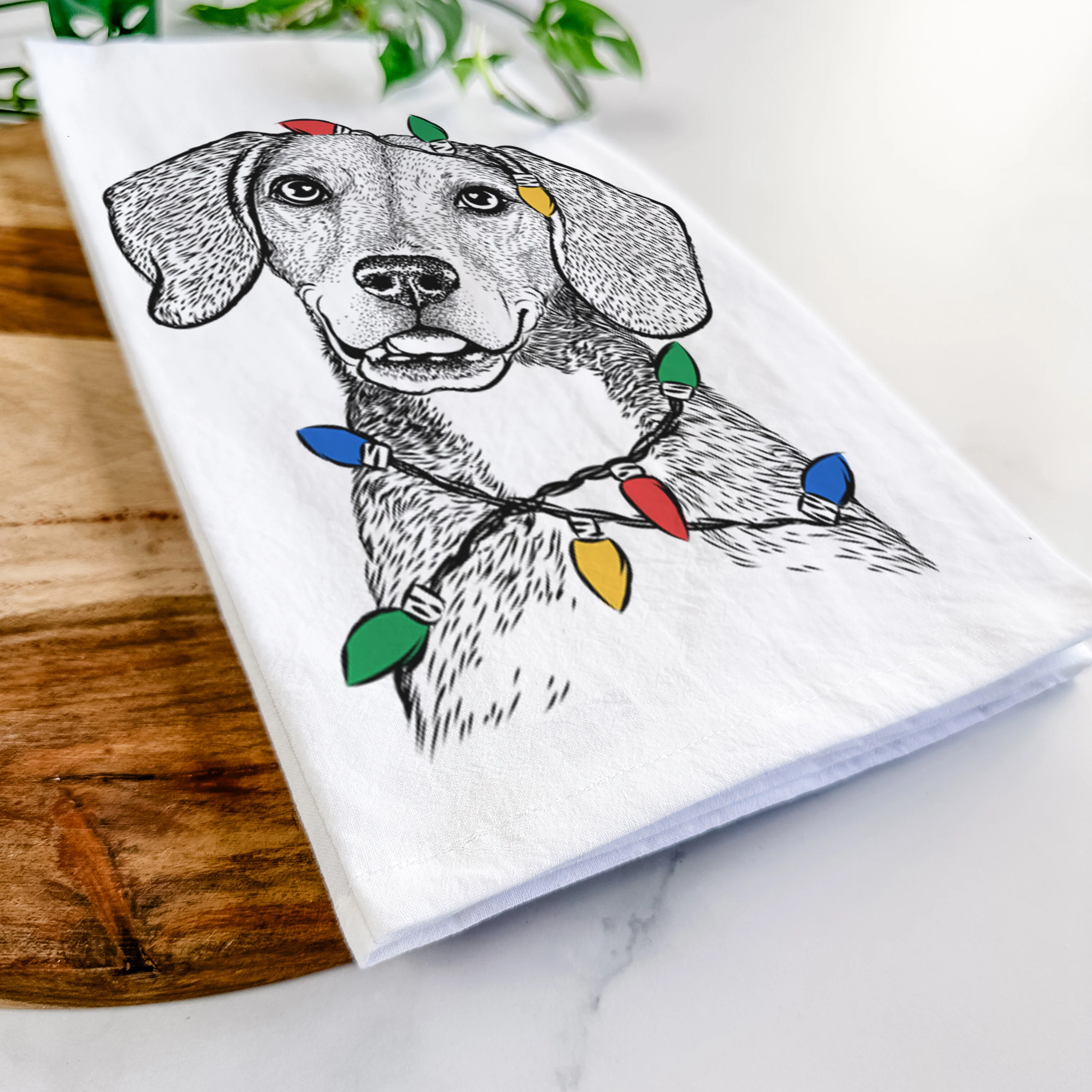 Piggy the Beagle Mix Tea Towel - Image 10