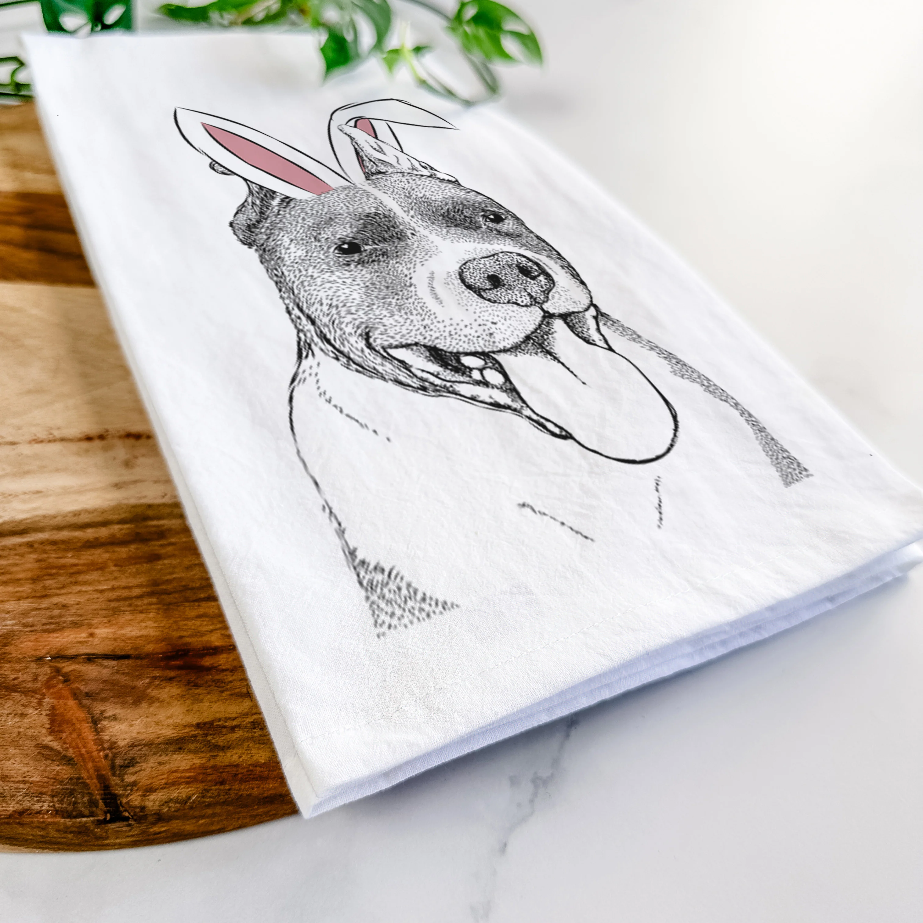 Piggy the American Staffordshire Terrier Tea Towel - Image 14
