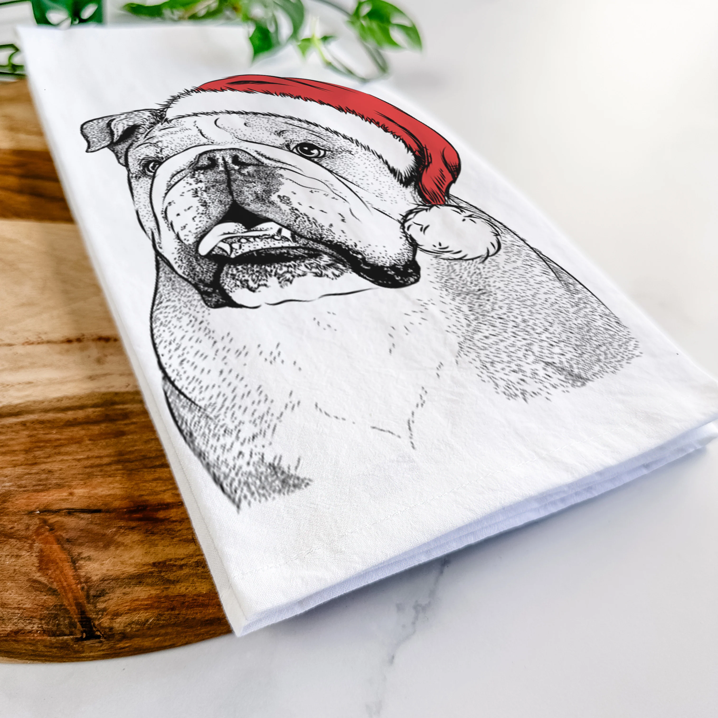 Piggy the English Bulldog Tea Towel - Image 9