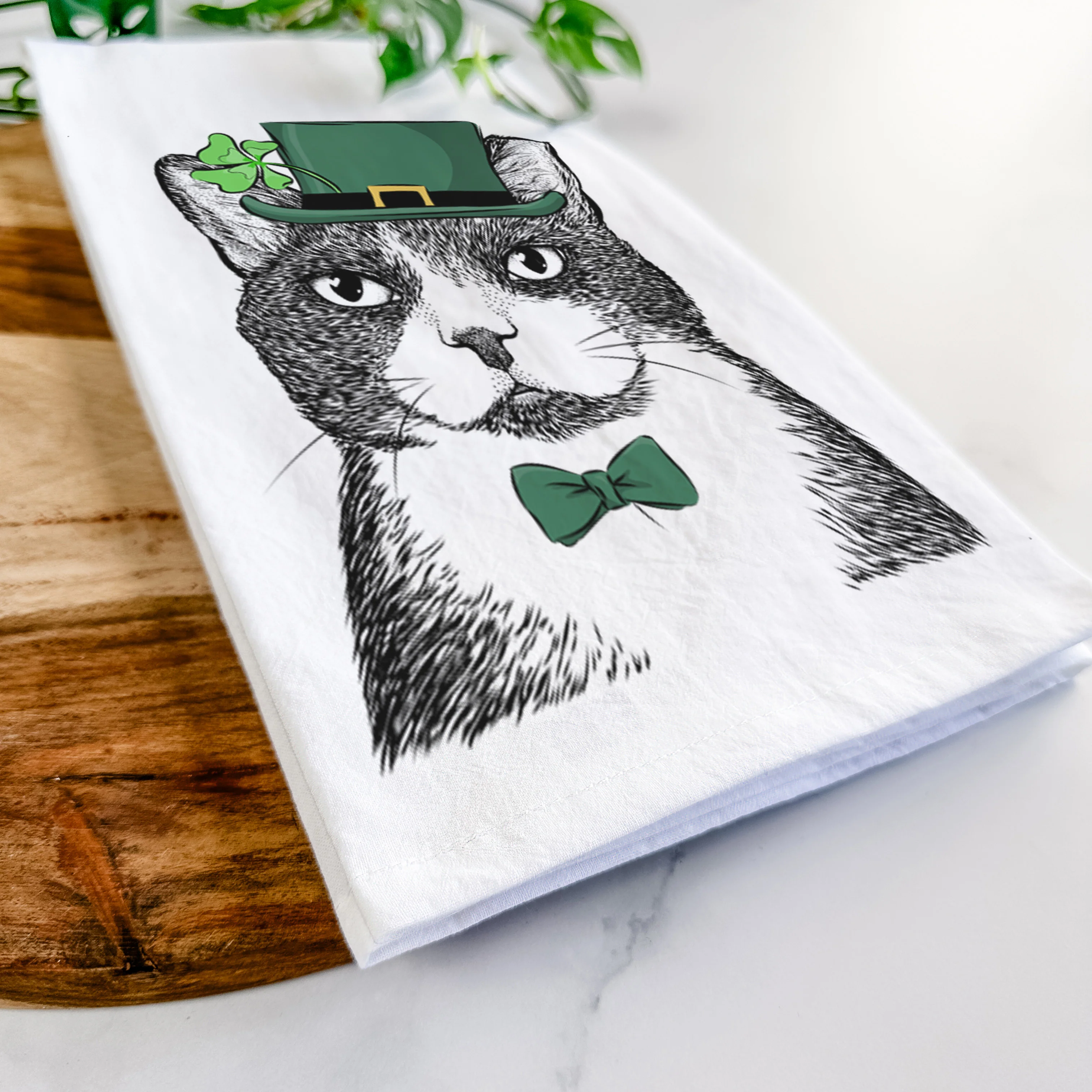 Pinky the Tuxedo Cat Tea Towel - Image 13