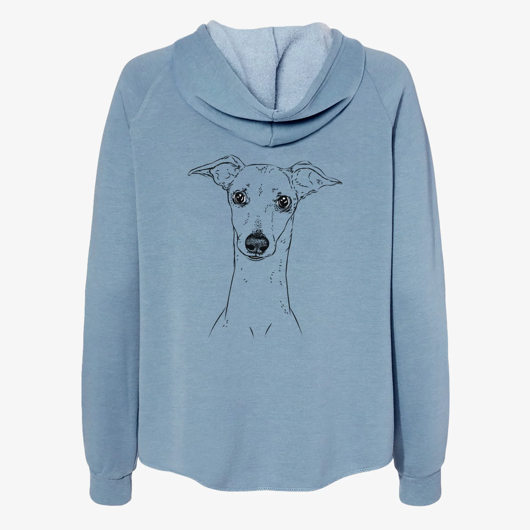 Pip the Italian Greyhound - Women's Cali Wave Zip-Up Sweatshirt - Image 6