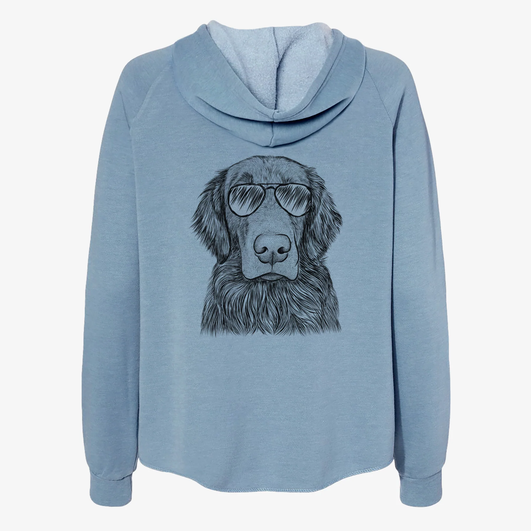 Pippin the Flat Coated Retriever - Women's Cali Wave Zip-Up Sweatshirt - Image 9