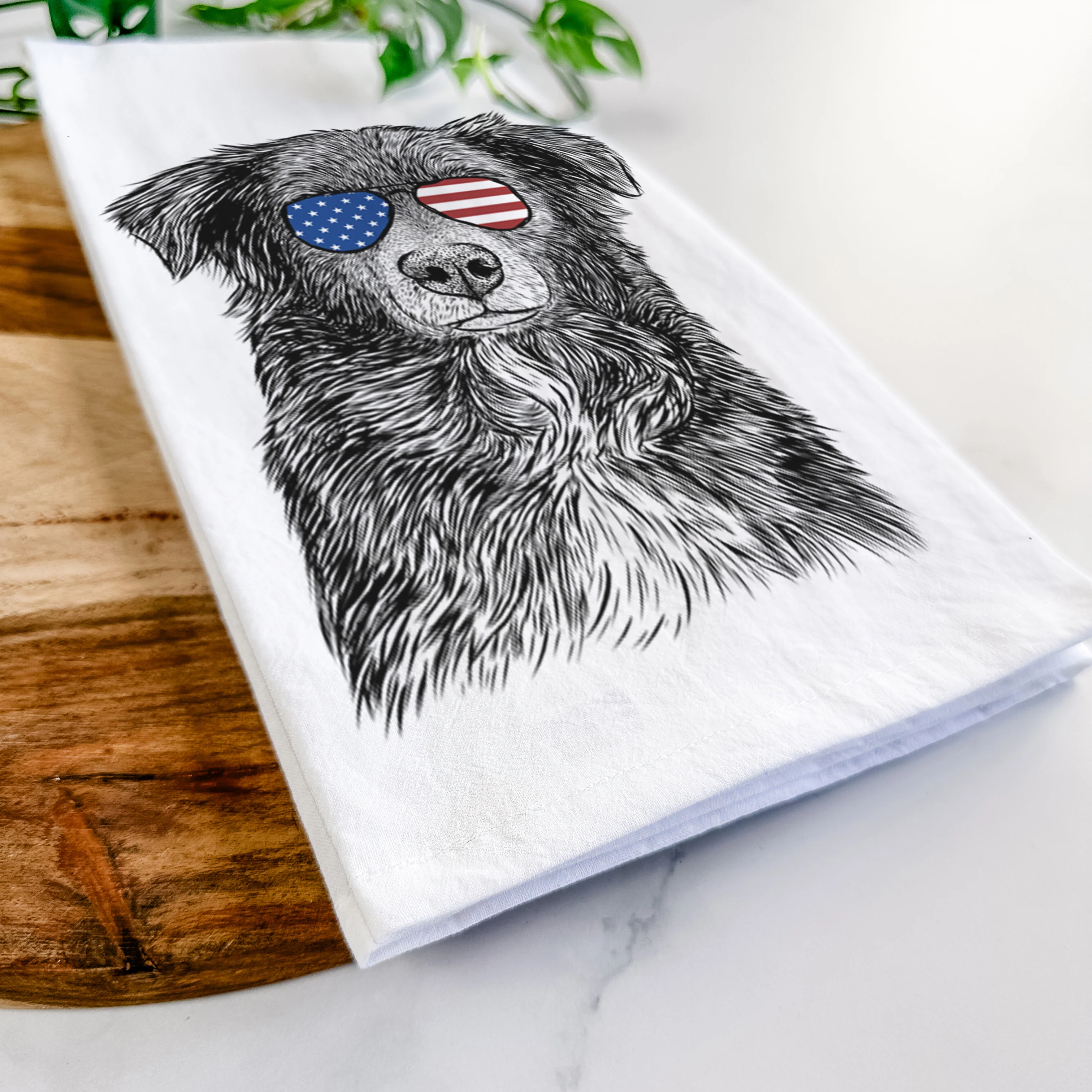 Pixel the Australian Shepherd Tea Towel - Image 12