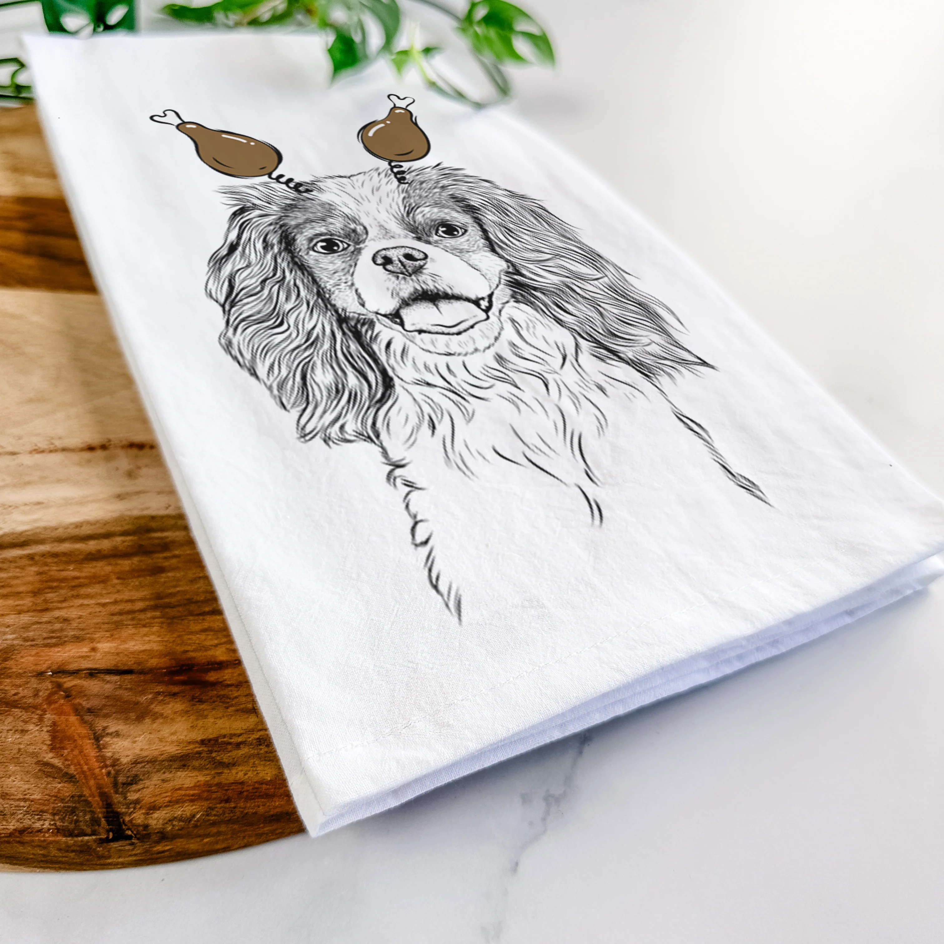 Poppy the Cavalier King Charles Spaniel Tea Towel - Image 11