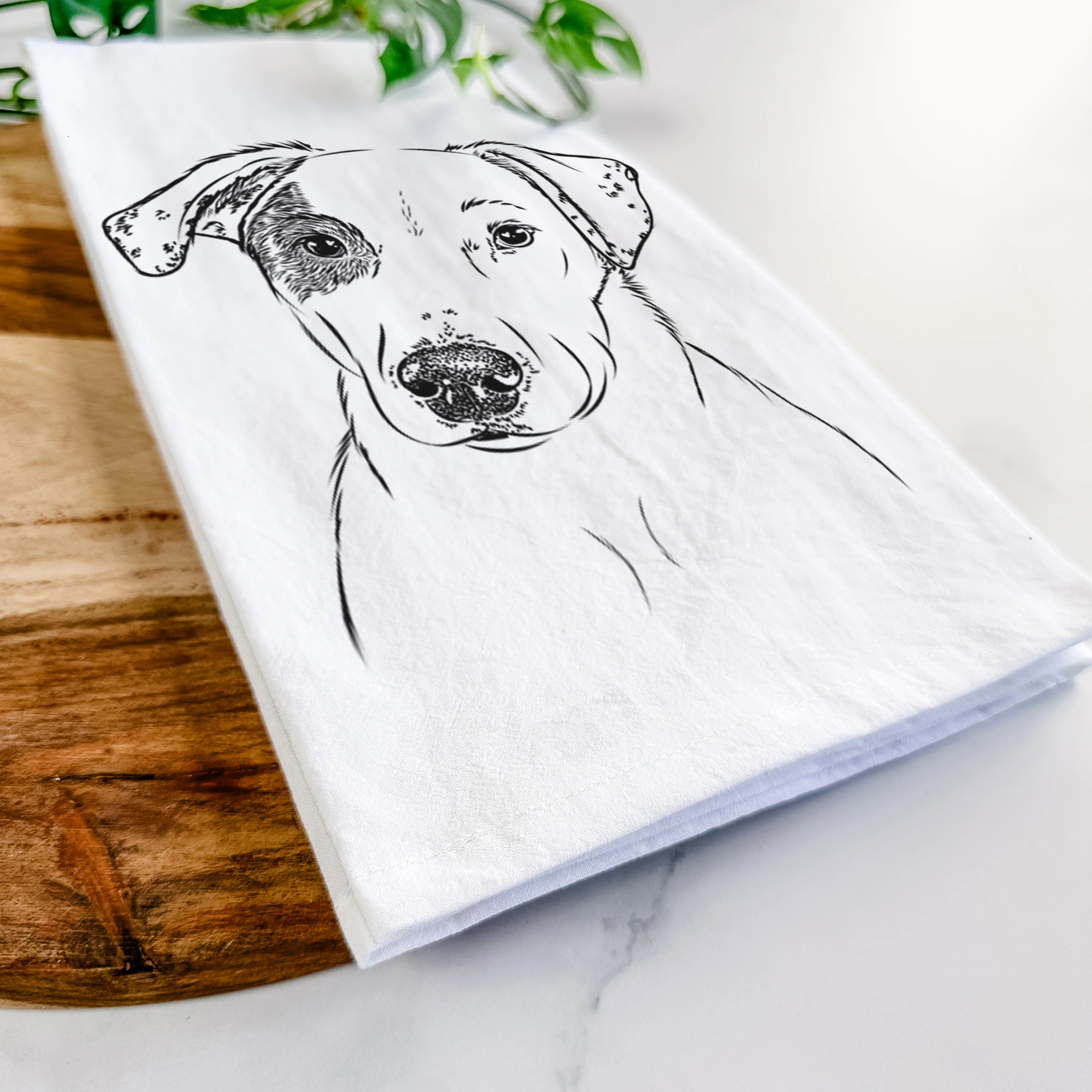 P Pie the Mixed Breed Tea Towel - Image 5