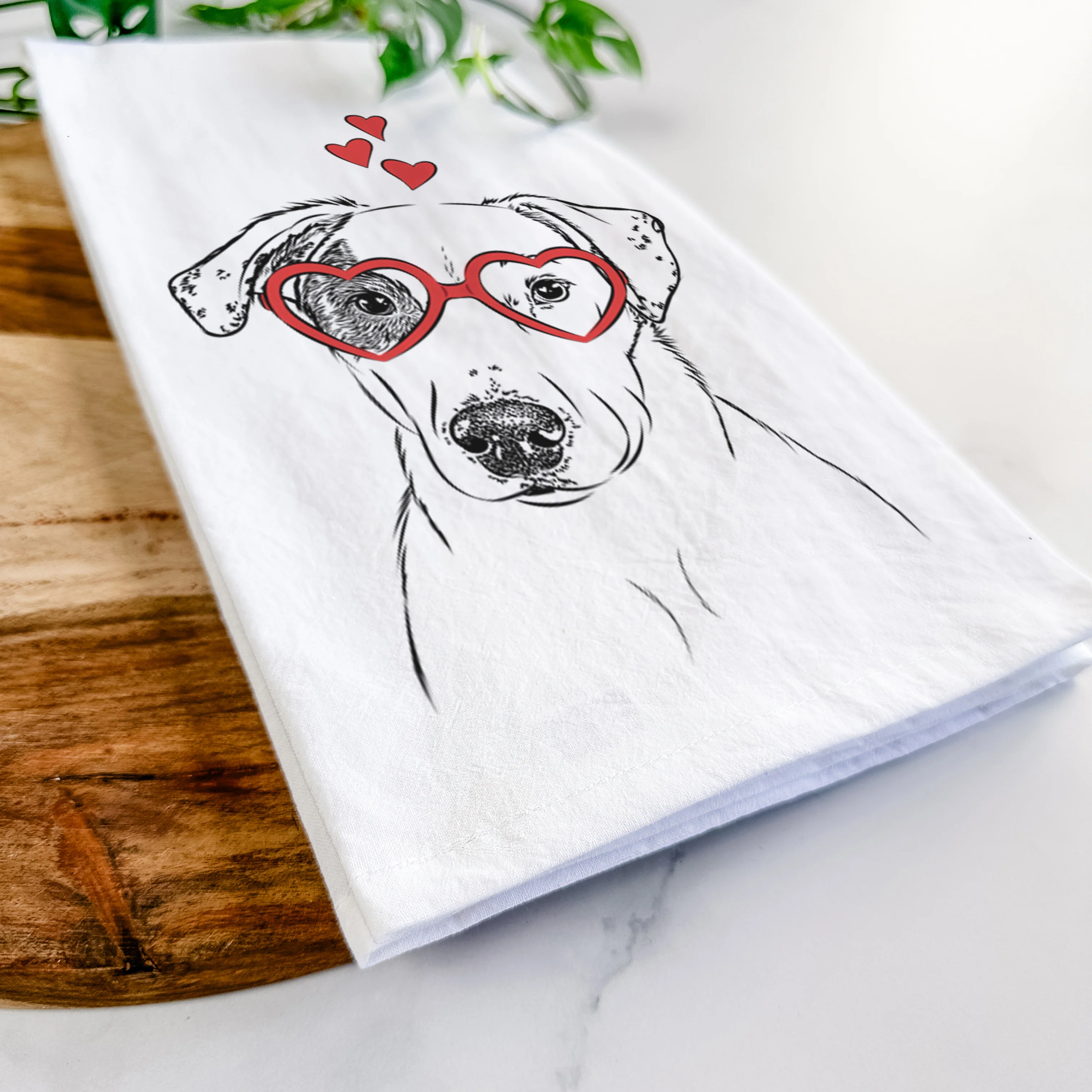 P Pie the Mixed Breed Tea Towel - Image 7