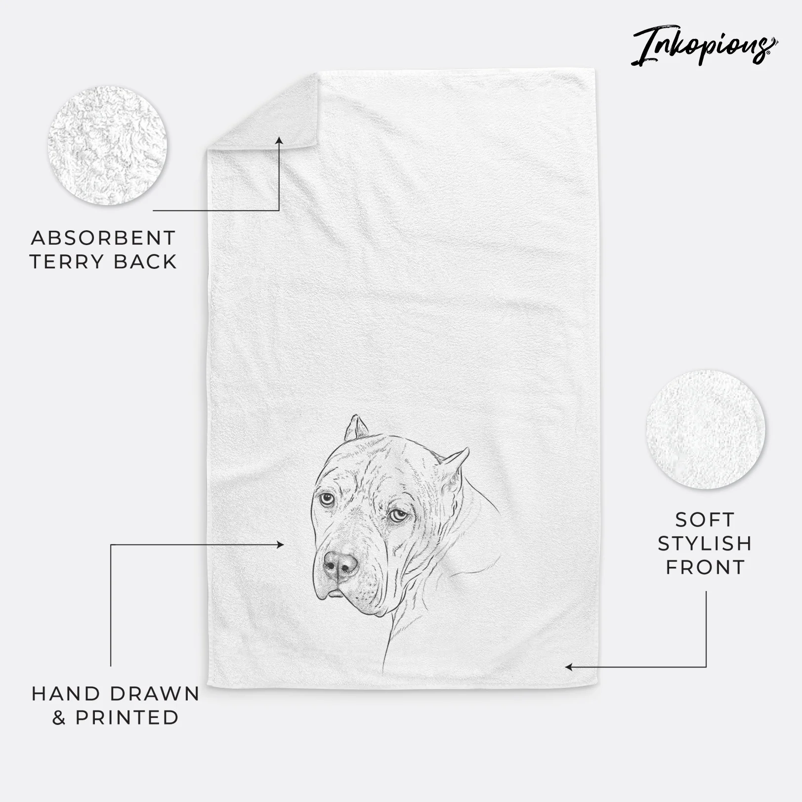 Precious the Staffordshire Terrier Decorative Hand Towel - Image 16