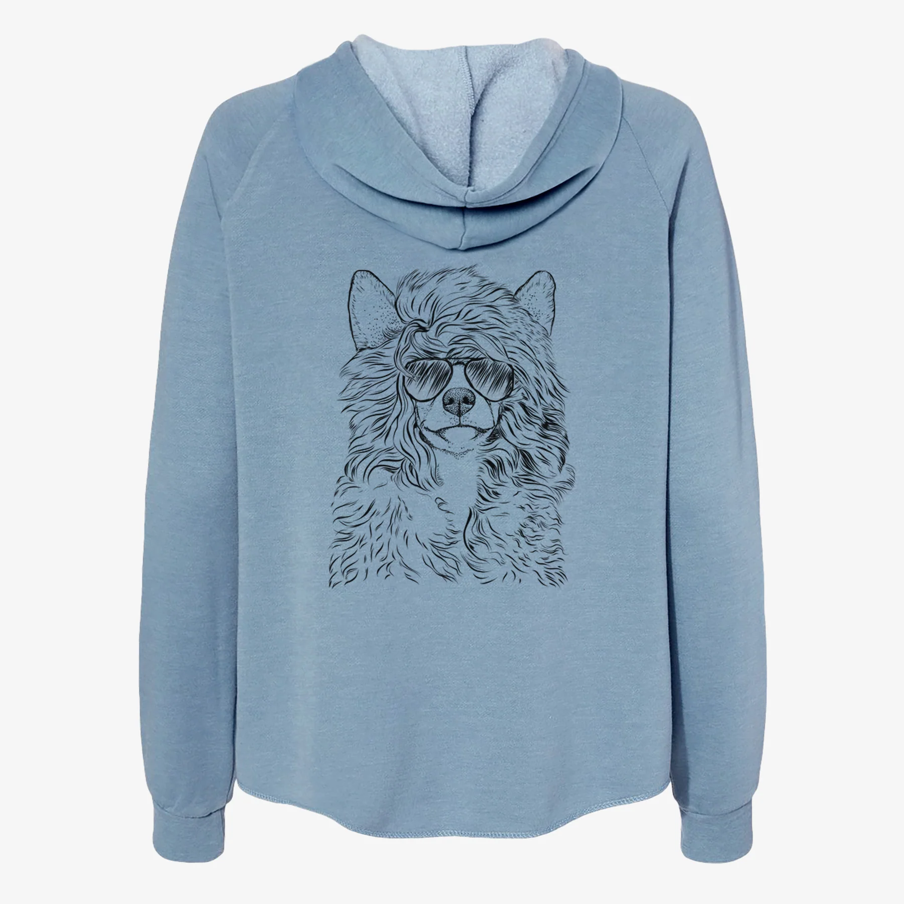 Preston the Powderpuff Chinese Crested - Women's Cali Wave Zip-Up Sweatshirt - Image 9