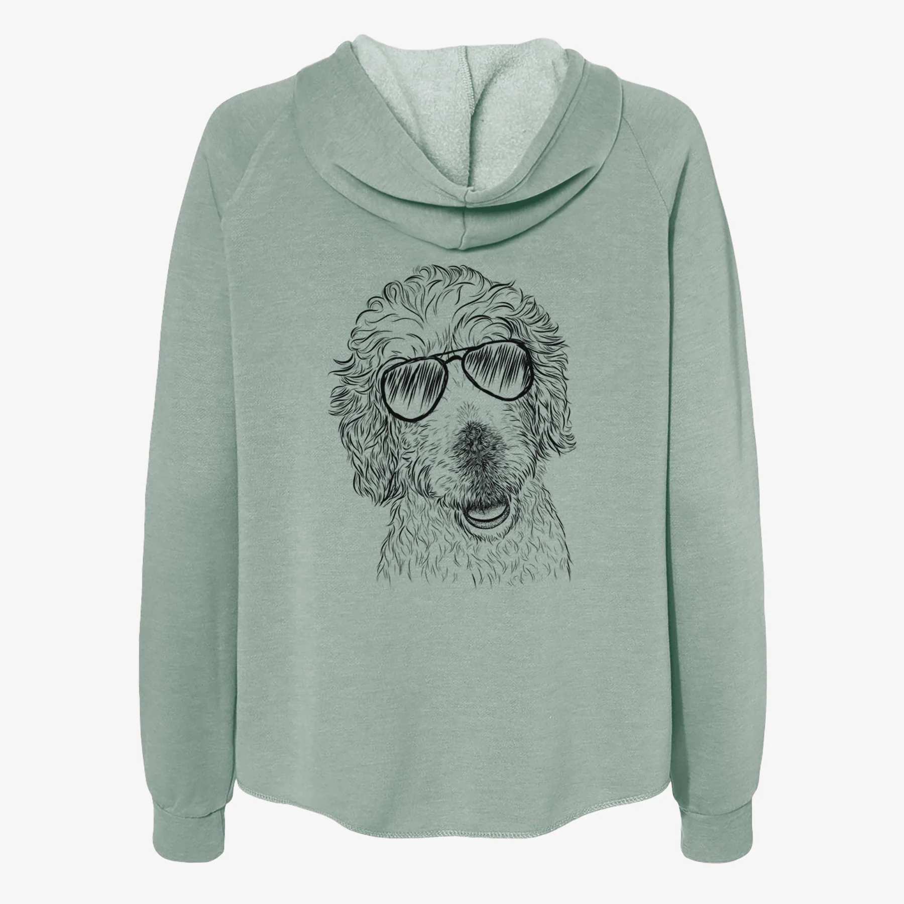 Preston the Labradoodle - Women's Cali Wave Zip-Up Sweatshirt - Image 7