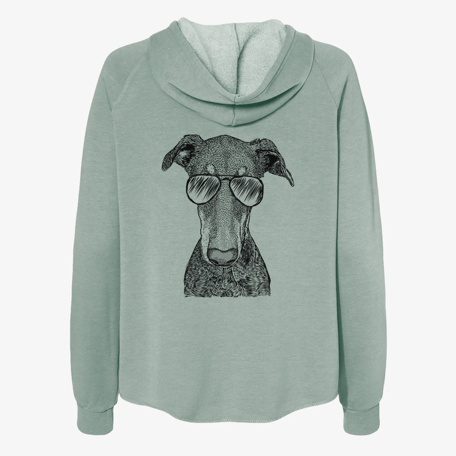 Princess Fiona the Doberman Pinscher - Women's Cali Wave Zip-Up Sweatshirt - Image 7
