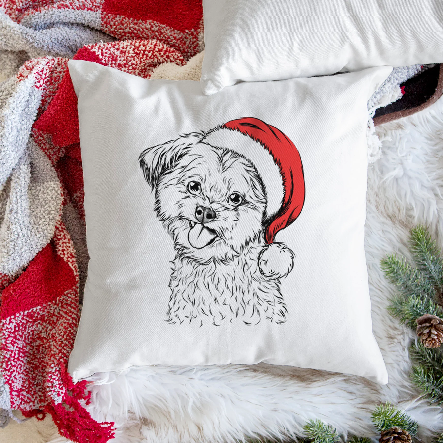 Puff the Malshi - Throw Pillow Cover - Image 3