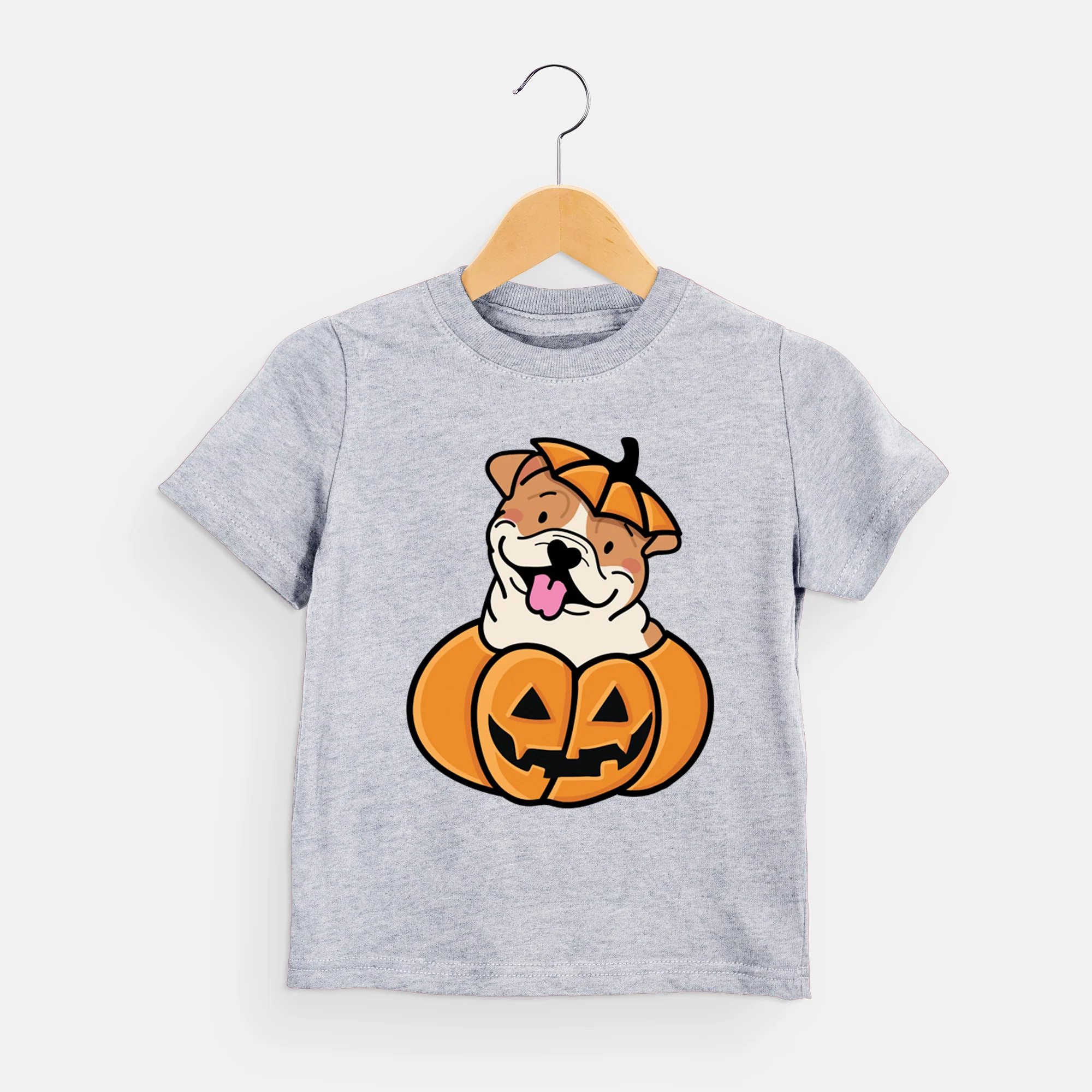 Pumpkin Pup - English Bulldog - Kids/Youth/Toddler Shirt - Image 4