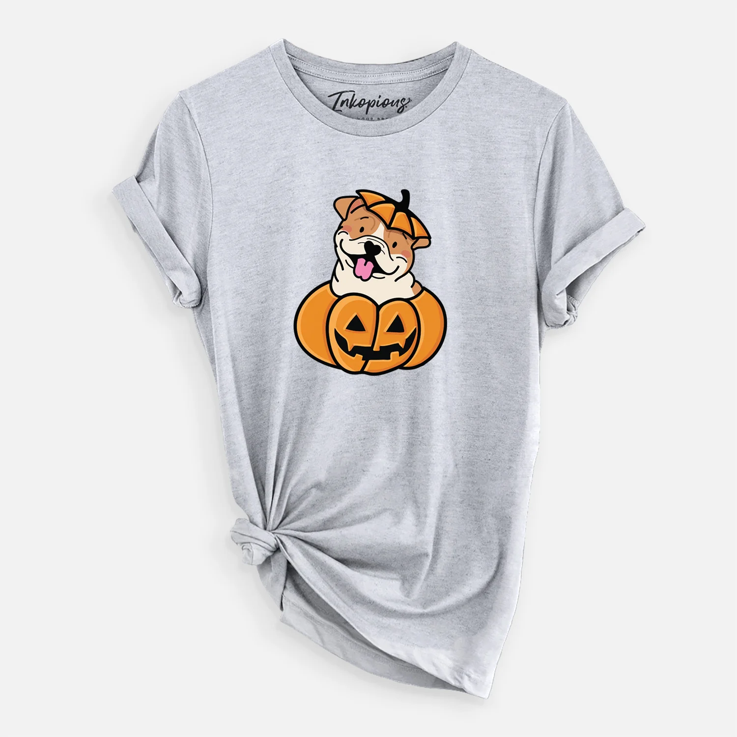 Pumpkin Pup - English Bulldog - Unisex Crewneck - Image 3