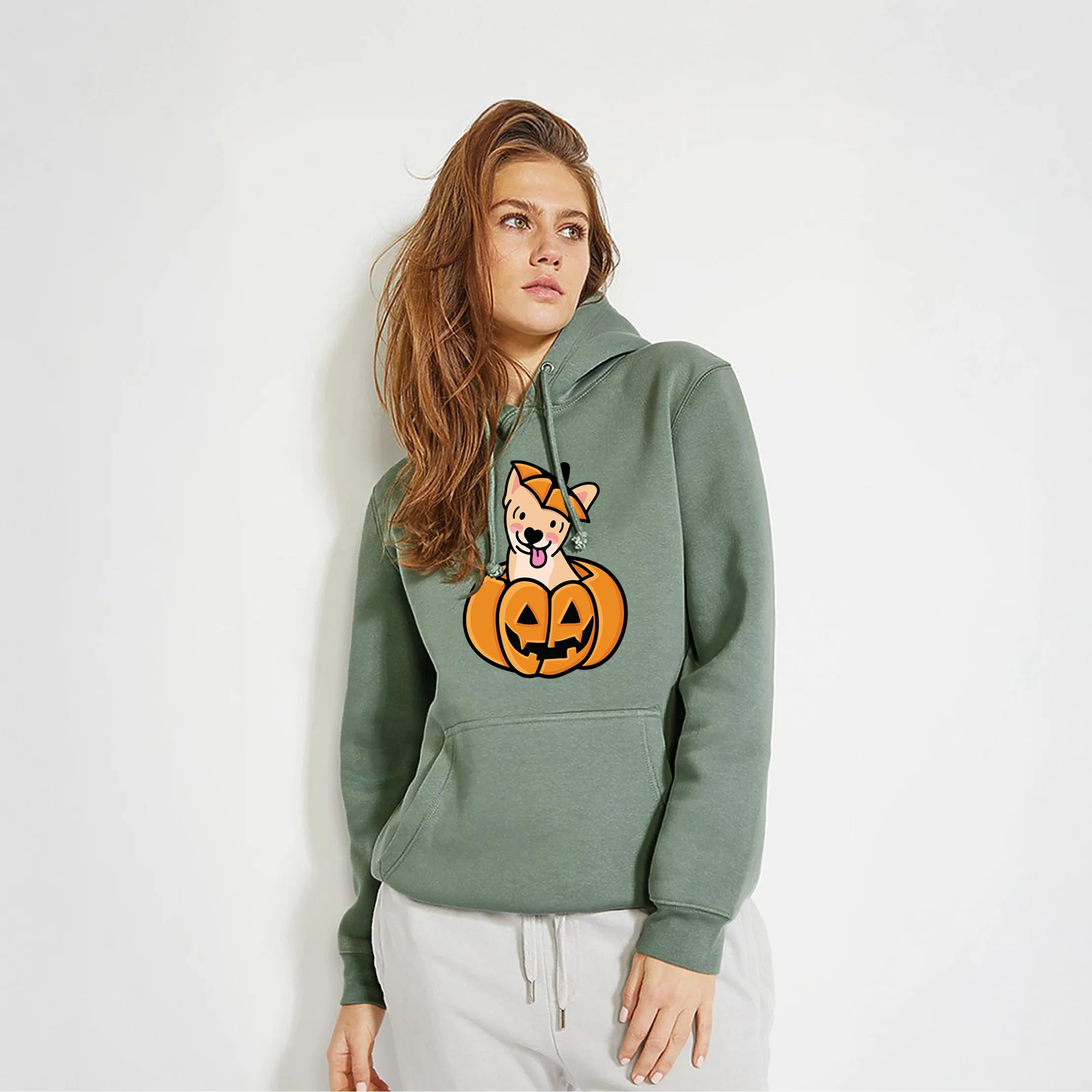 Pumpkin Pup - Chihuahua - Heavyweight Fleece Hoodie - Image 3