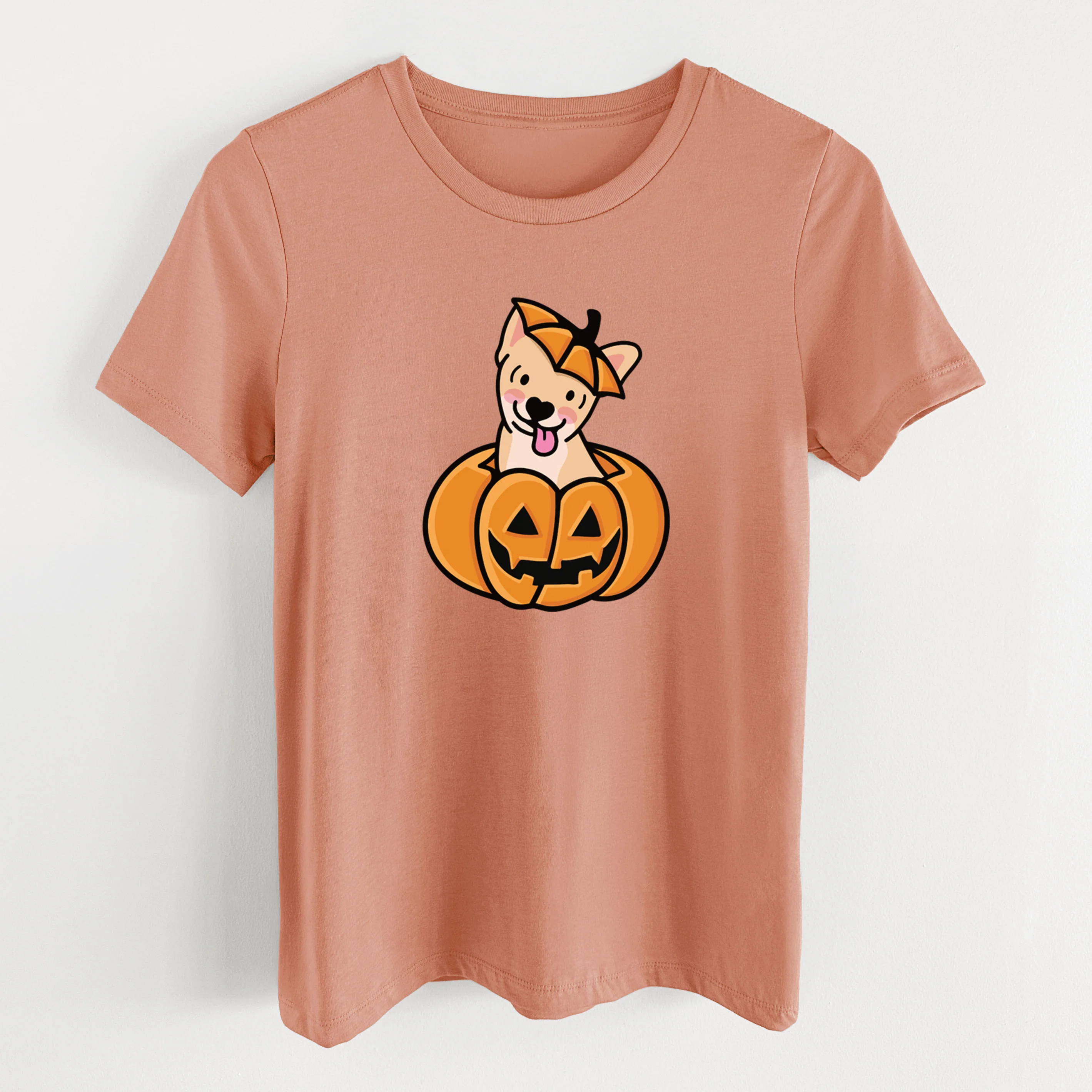 Pumpkin Pup - Chihuahua - Women's Lightweight Relaxed Fit 100% Cotton Crewneck - Image 13
