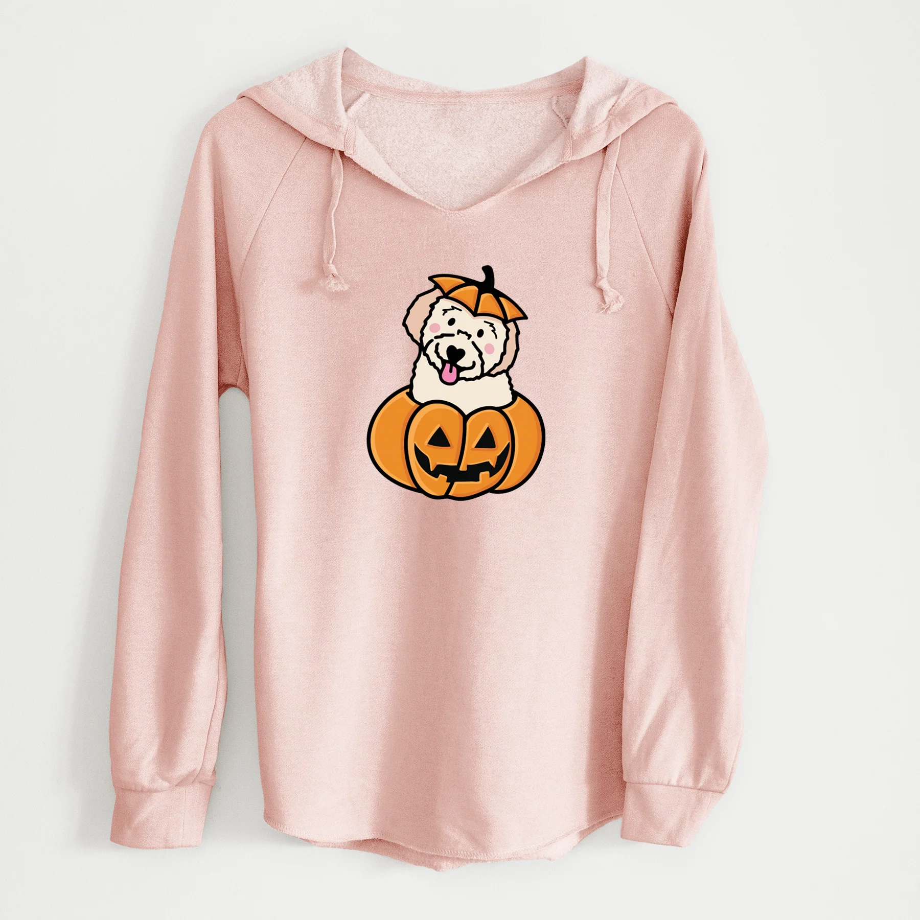 Pumpkin Pup - Doodle - Cali Wave Hooded Sweatshirt - Image 4