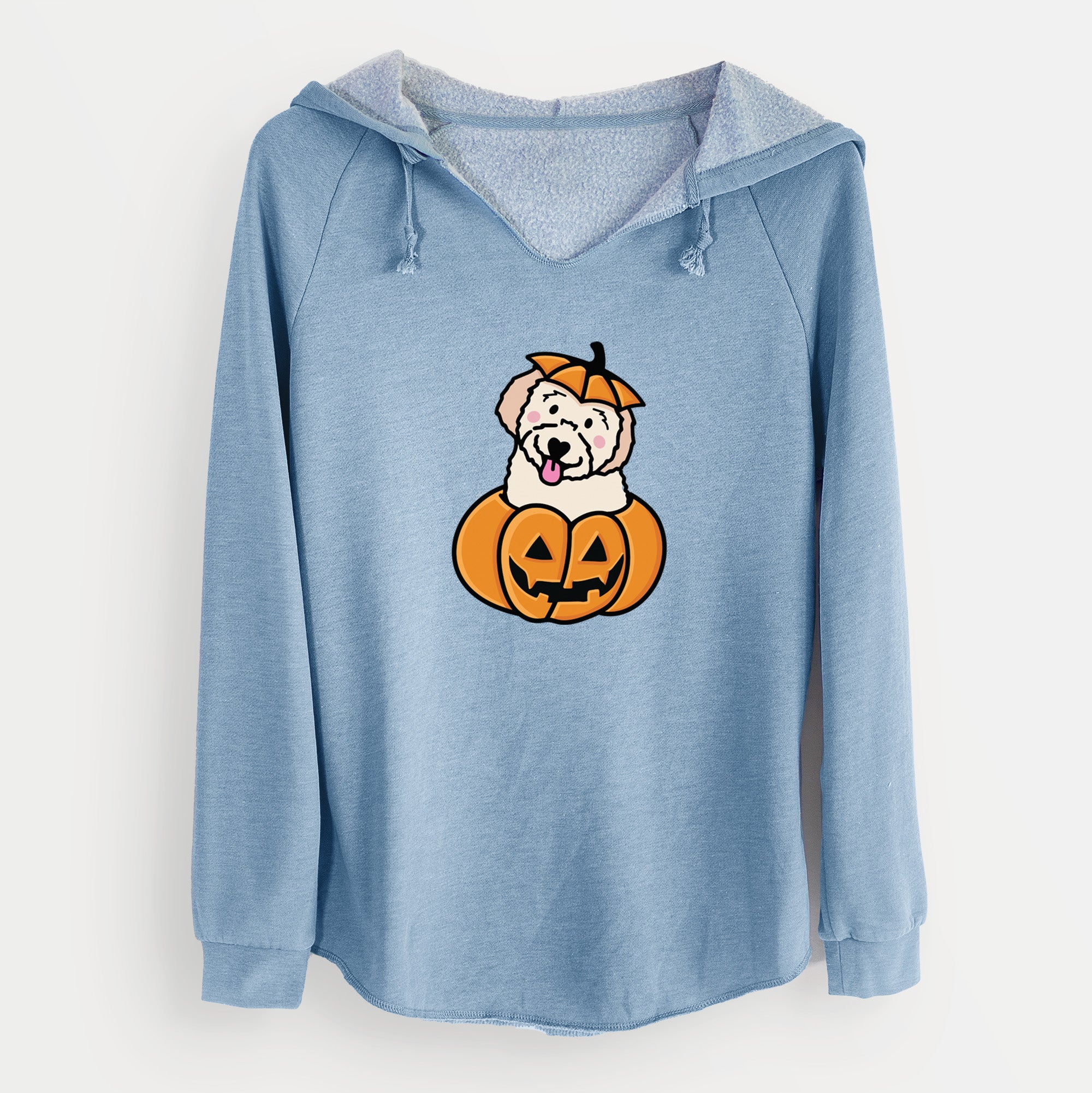 Pumpkin Pup - Doodle - Cali Wave Hooded Sweatshirt - Image 8