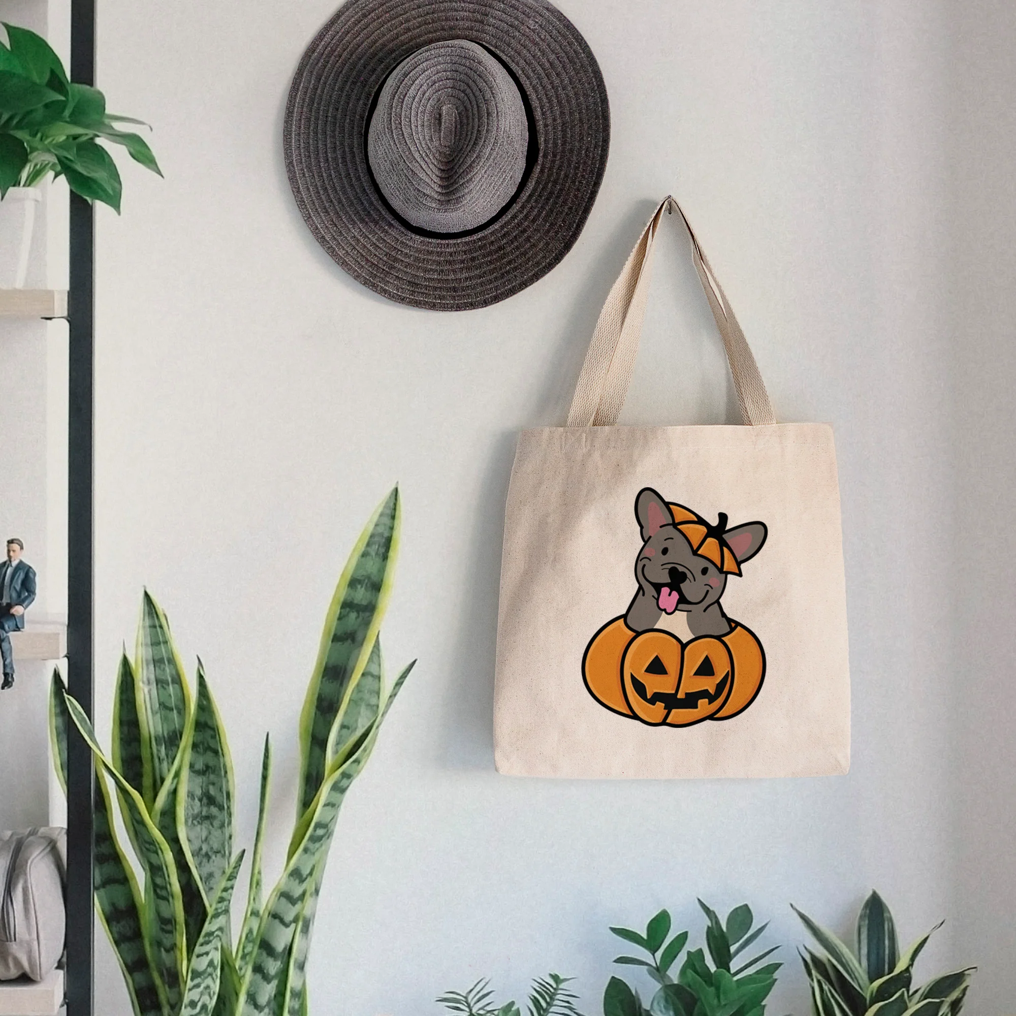 Pumpkin Pup - French Bulldog - Tote Bag - Image 3