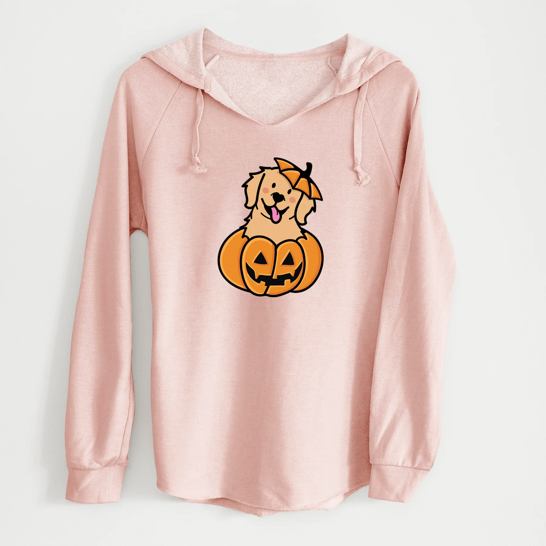Pumpkin Pup - Golden Retriever - Cali Wave Hooded Sweatshirt - Image 4