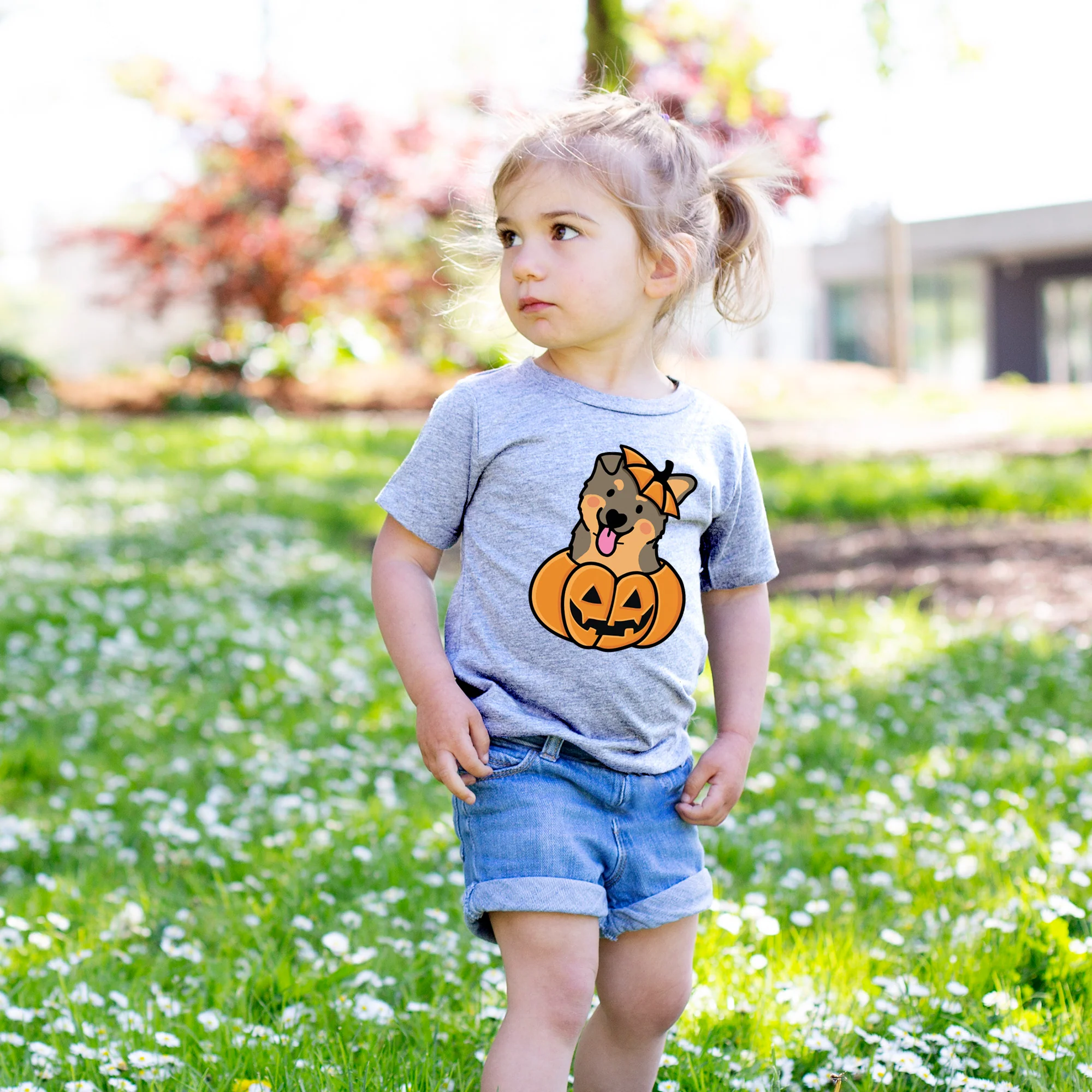 Pumpkin Pup - German Shepherd - Kids/Youth/Toddler Shirt - Image 2