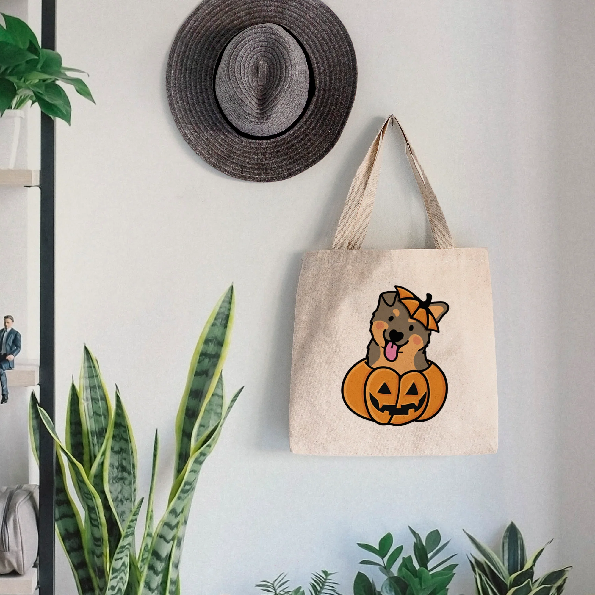 Pumpkin Pup - German Shepherd - Tote Bag - Image 3
