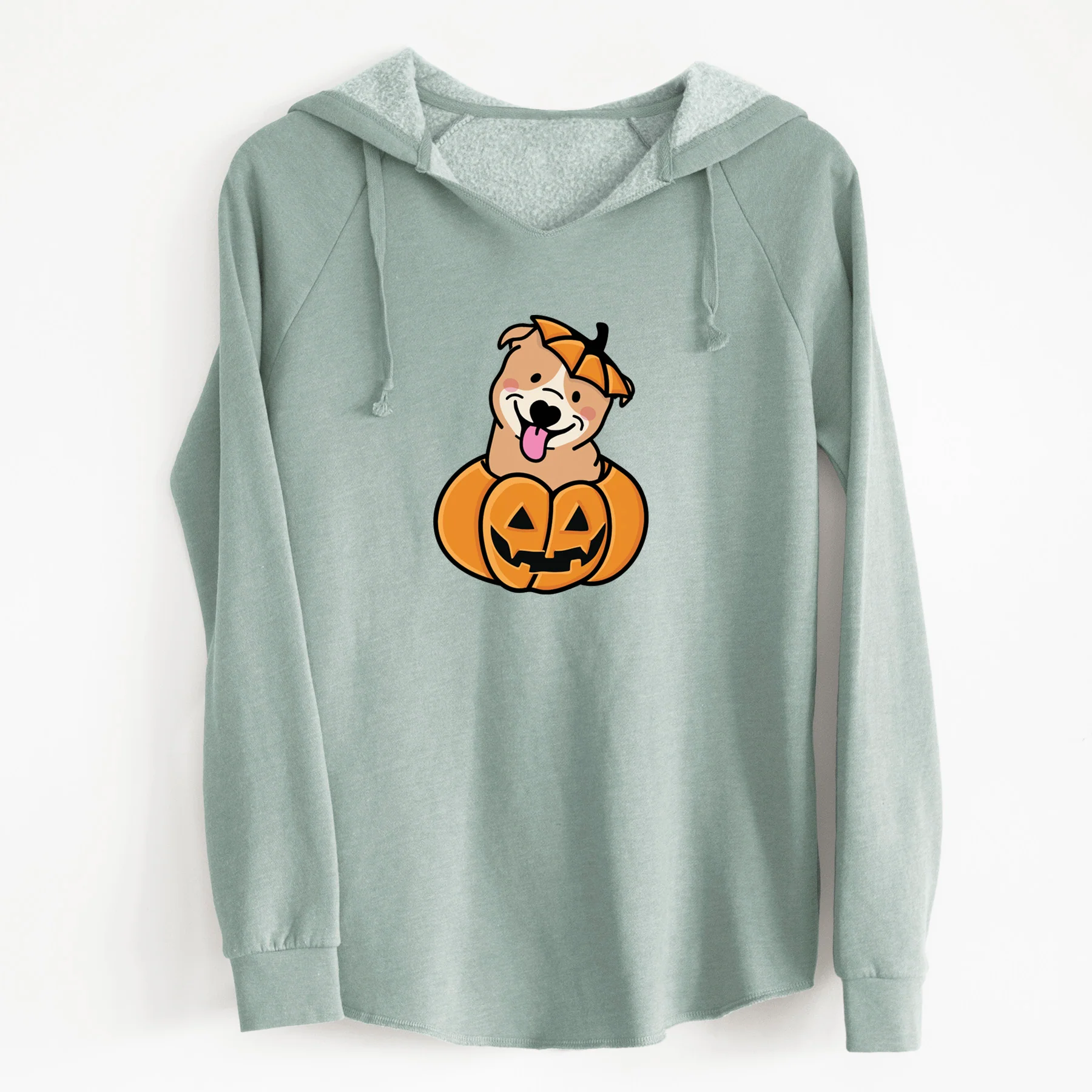 Pumpkin Pup - Pitbull - Cali Wave Hooded Sweatshirt - Image 6