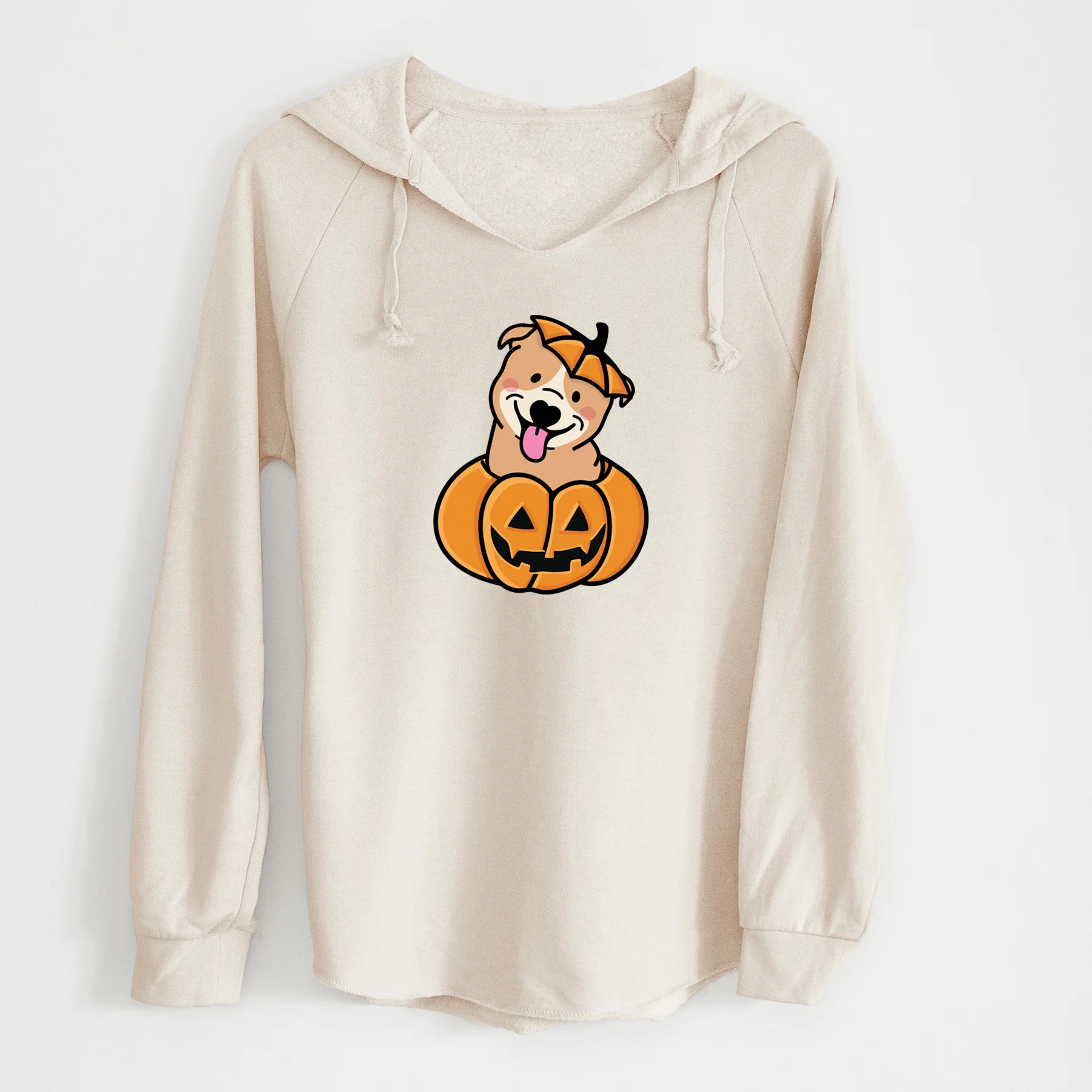 Pumpkin Pup - Pitbull - Cali Wave Hooded Sweatshirt - Image 7