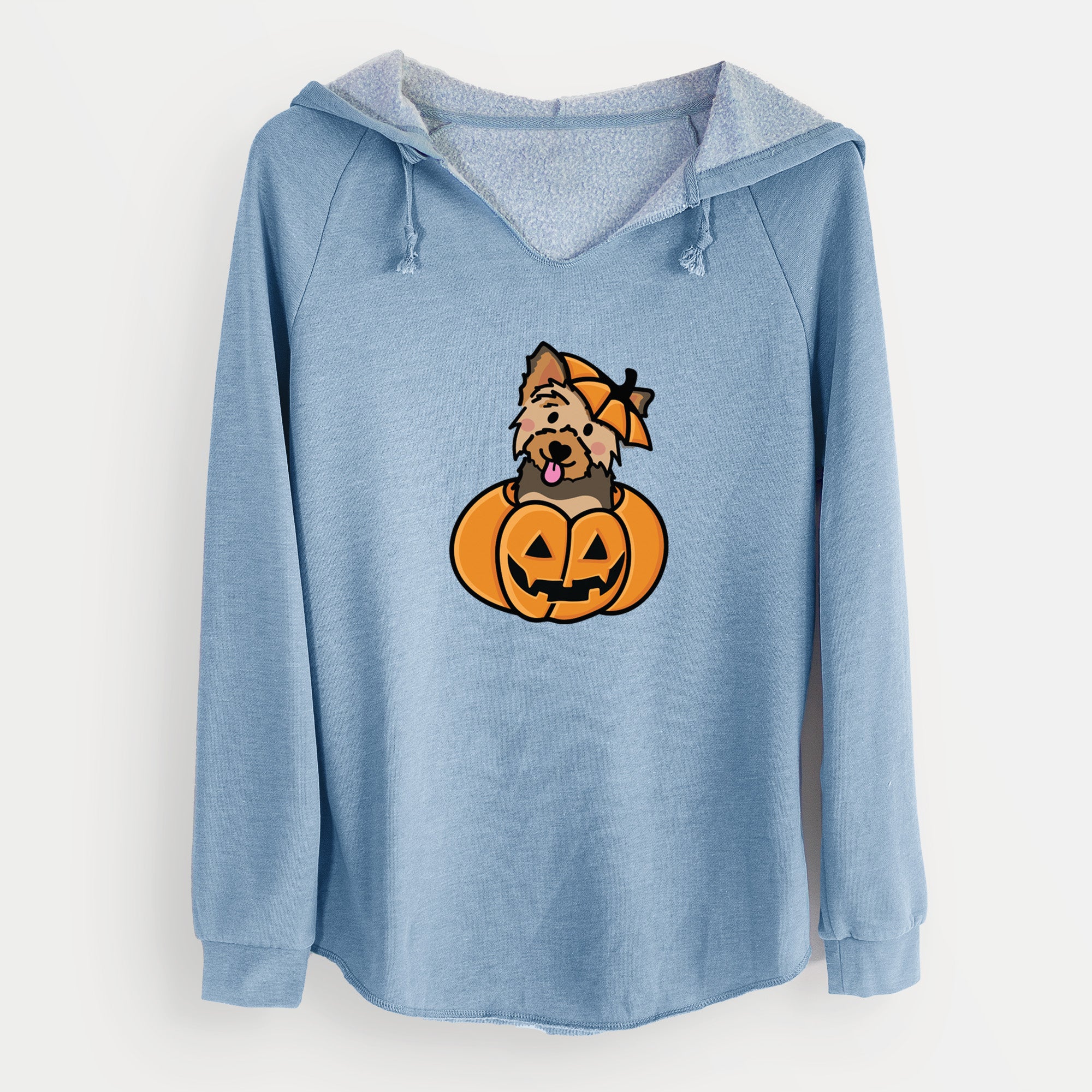 Pumpkin Pup - Yorkie - Cali Wave Hooded Sweatshirt - Image 8