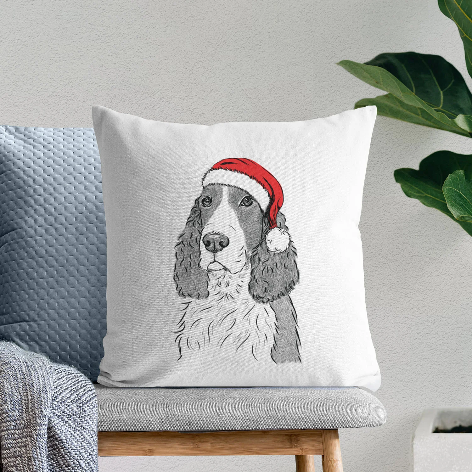 Quincy the English Springer Spaniel - Throw Pillow Cover - Image 10