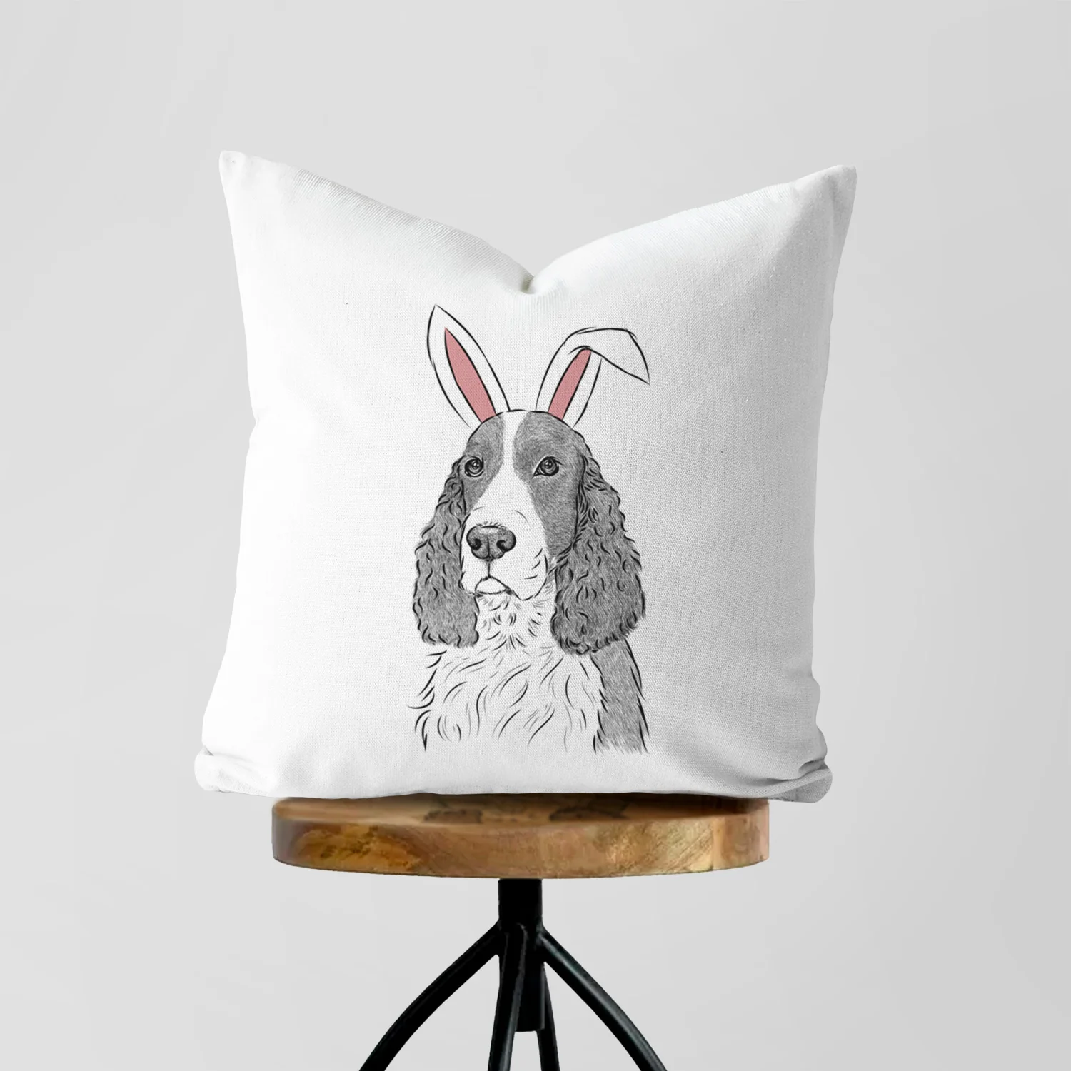 Quincy the English Springer Spaniel - Throw Pillow Cover - Image 5