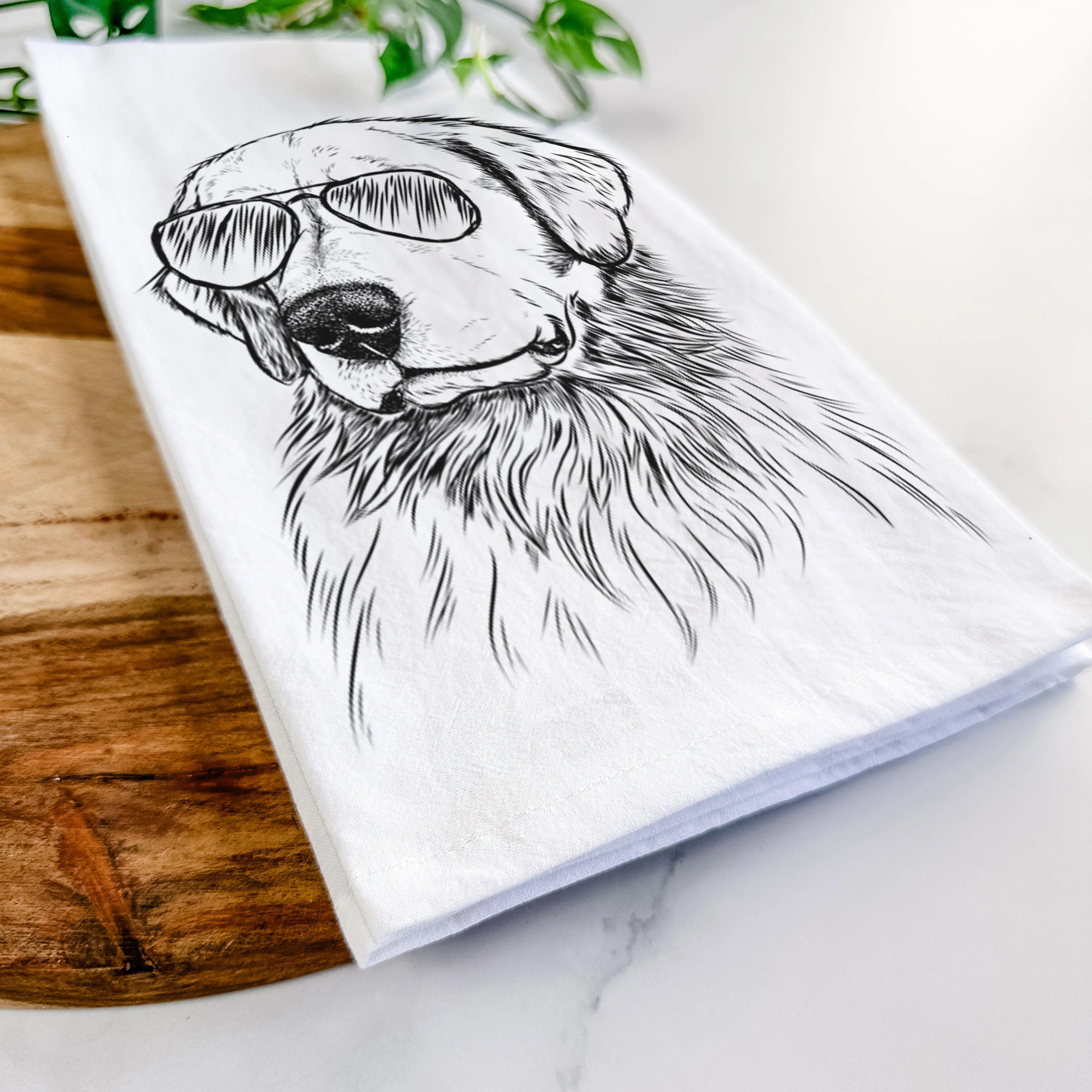 Quinn the Golden Retriever Tea Towel - Image 6