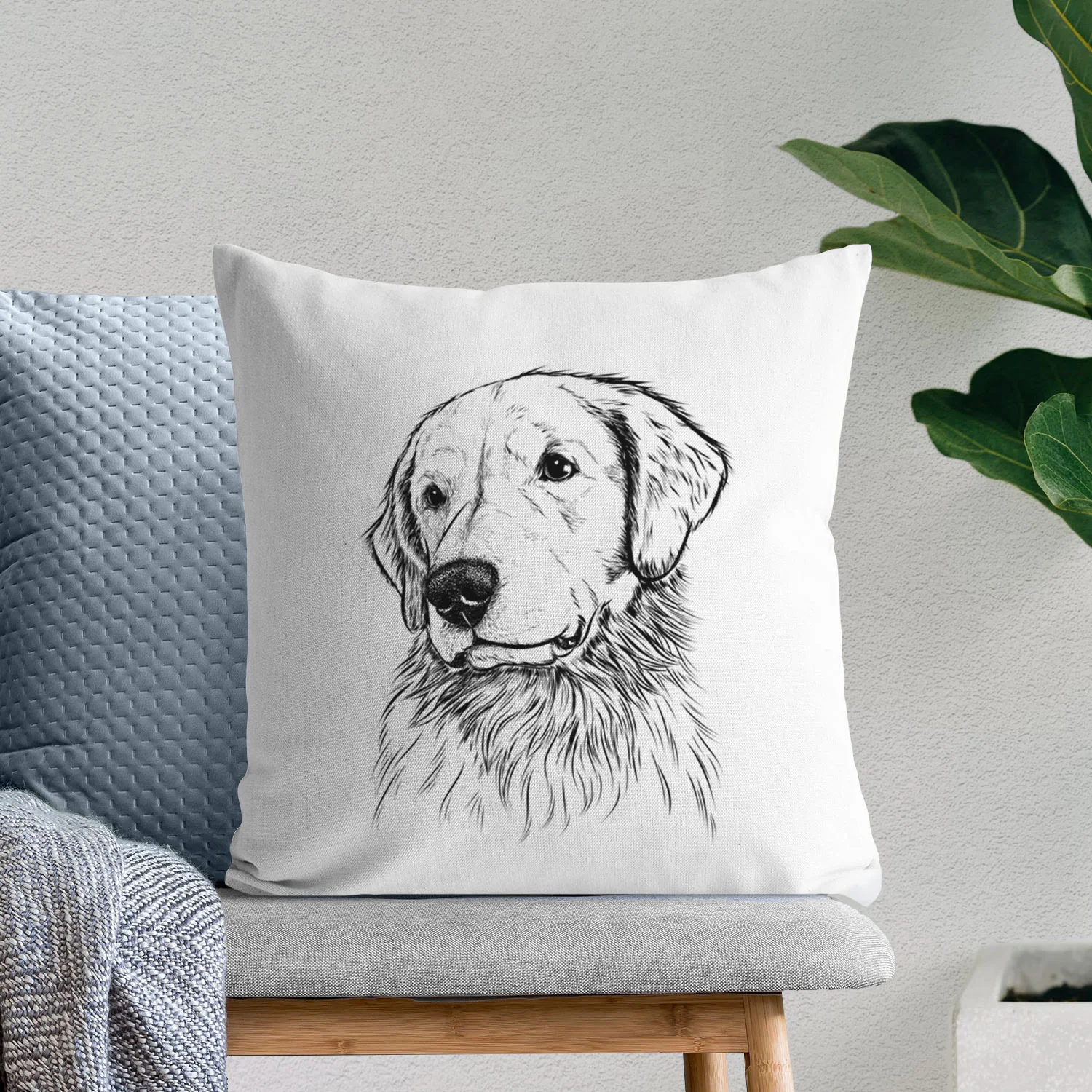 Quinn the Golden Retriever - Throw Pillow Cover - Image 6