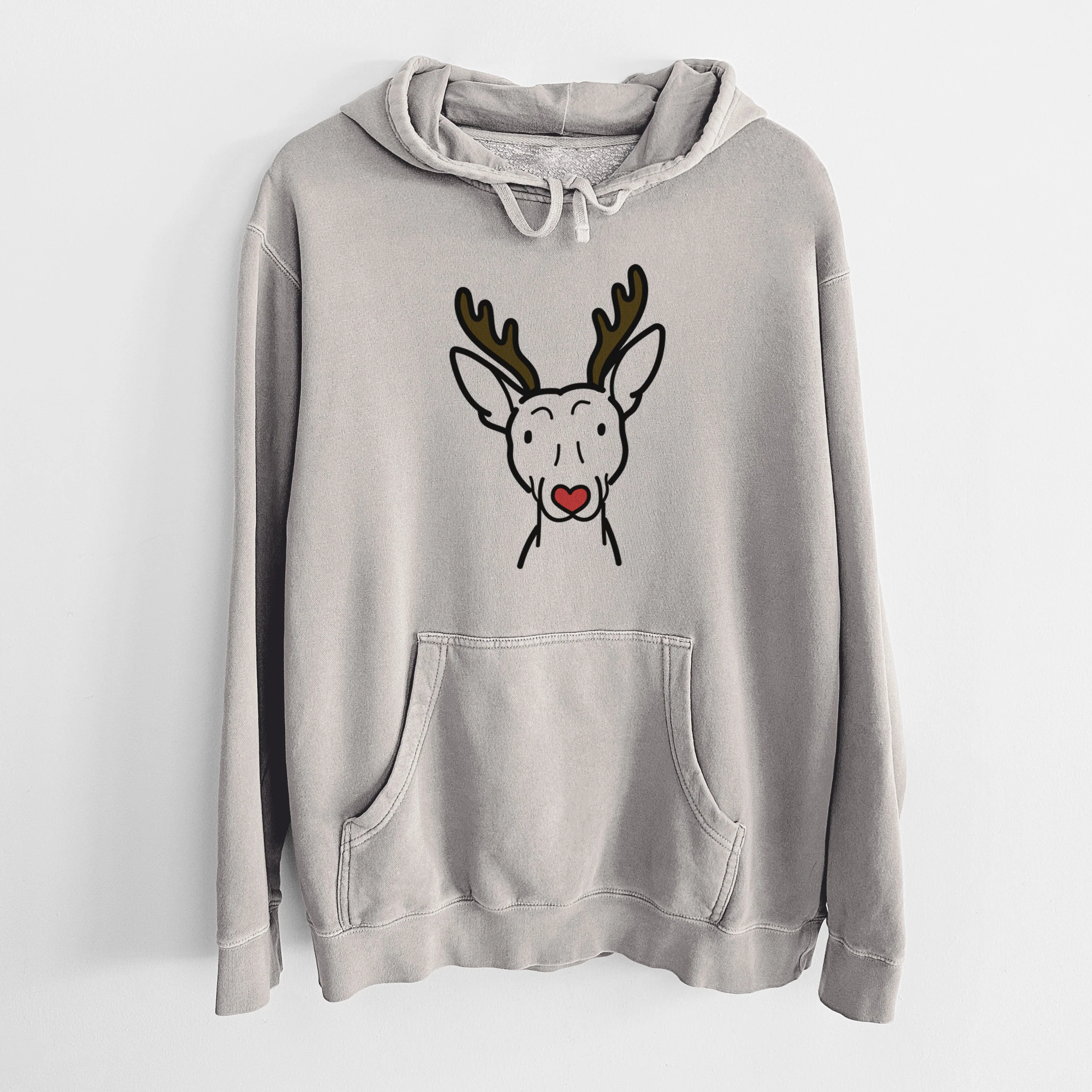 Red Nose American Hairless Terrier - Unisex Pigment Dyed Hoodie - Image 5